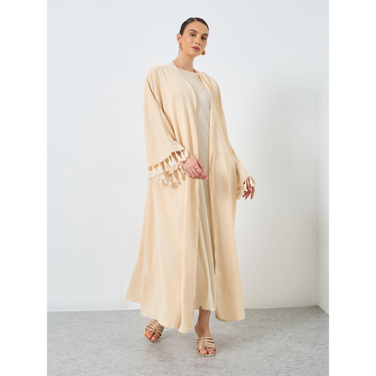 عباية مفتوحة بتفاصيل شراشيب-women-arabicclothing-abayas-image-2