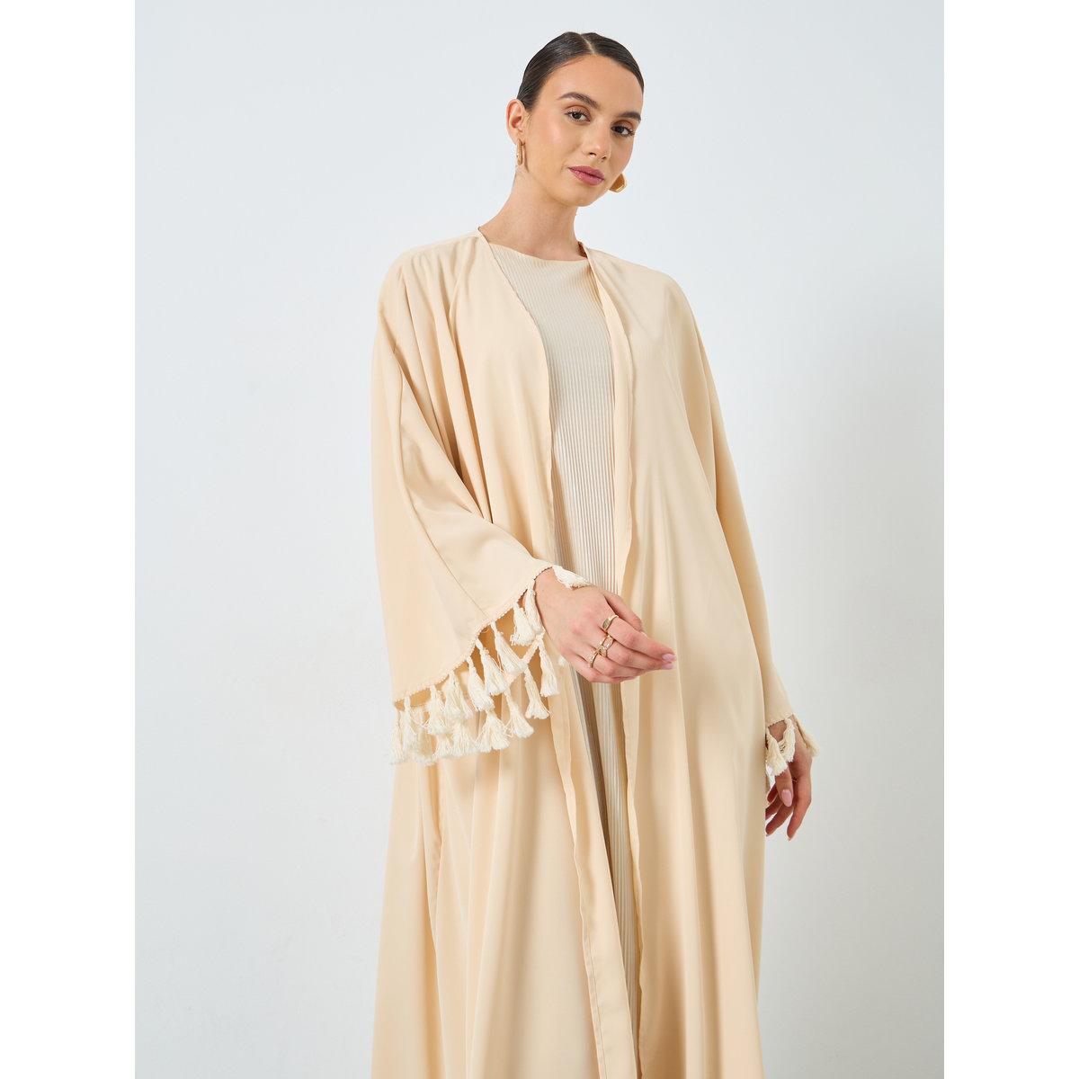 عباية مفتوحة بتفاصيل شراشيب-women-arabicclothing-abayas-image-3
