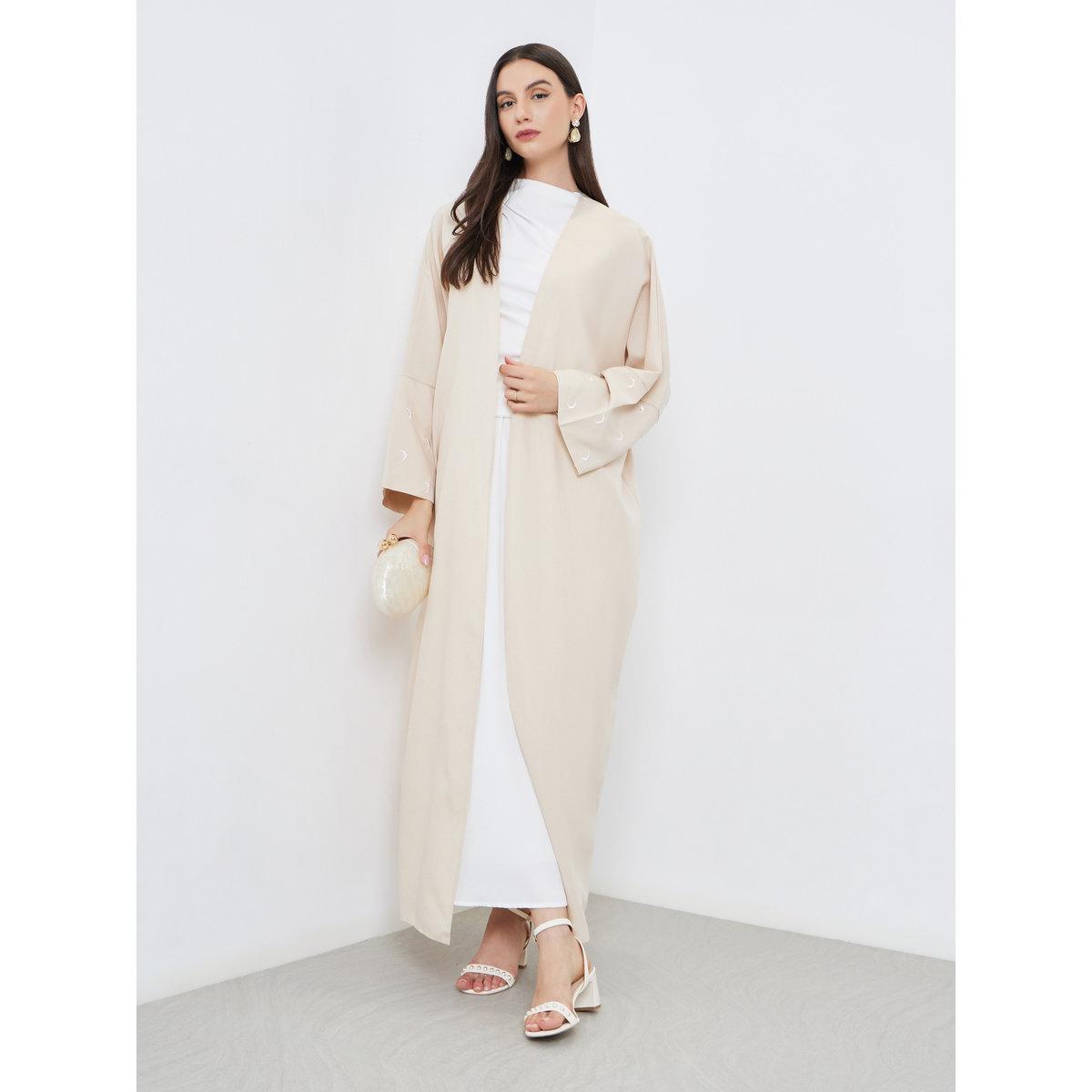 عباية مفتوحة بتفاصيل مُطرزة-women-arabicclothing-abayas-image-1