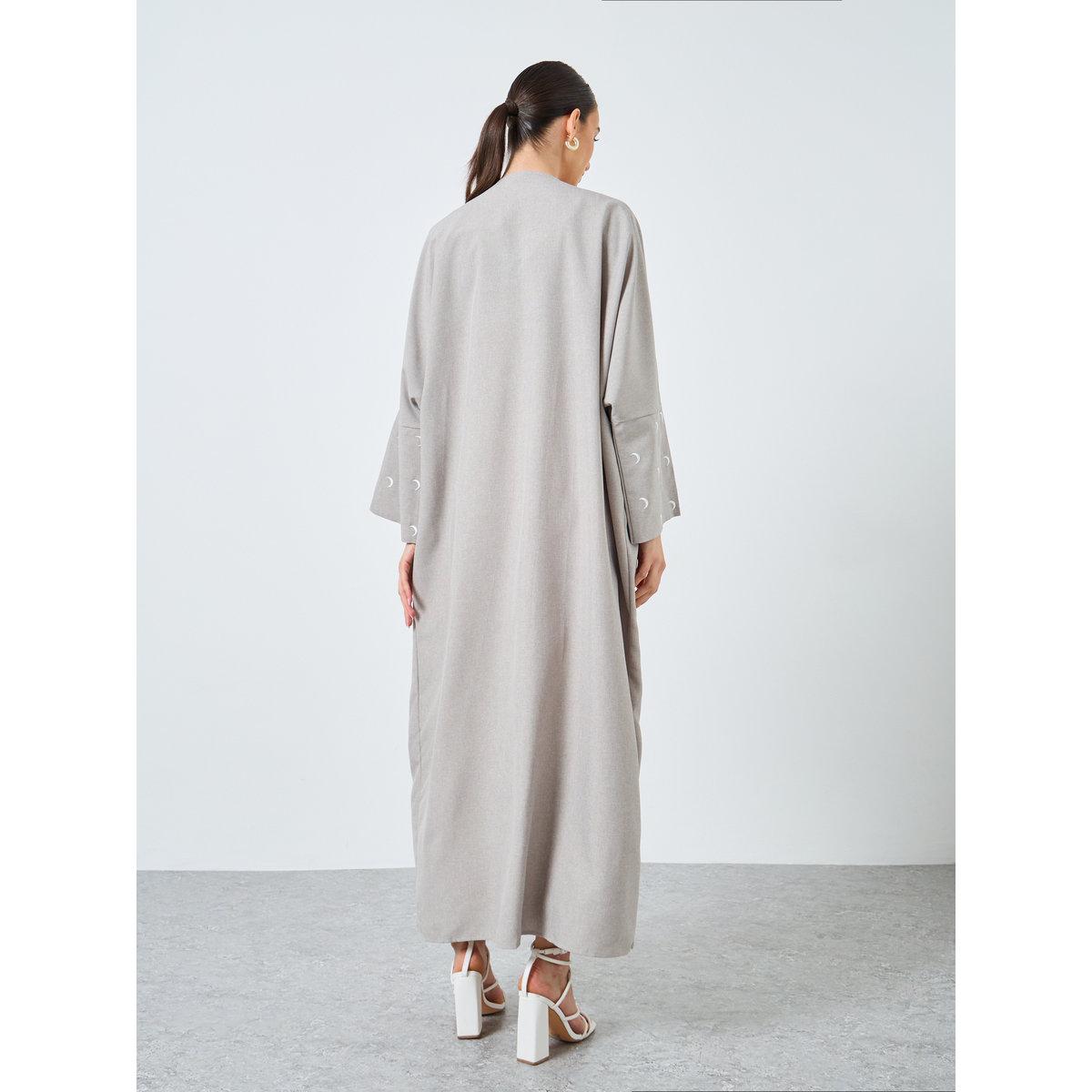 Take Two Embroidered Sleeve Open Front Abaya-women-arabicclothing-abayas-image-5