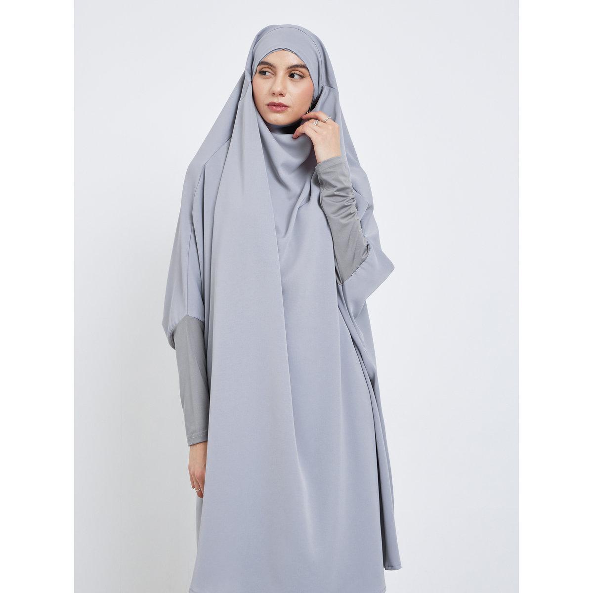 طقم تنورة وعباية بأكمام وطواطية وغطاء رأس-women-arabicclothing-sets-image-2