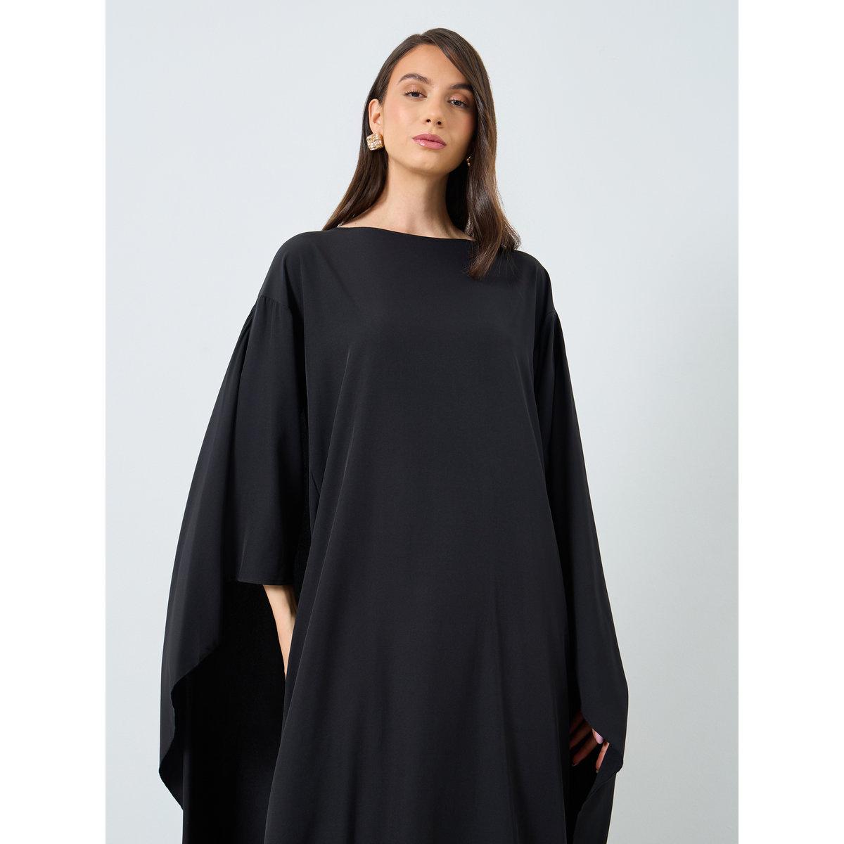 Take Two Solid Batwing Sleeve Maxi Kaftan-women-arabicclothing-kaftan-image-4