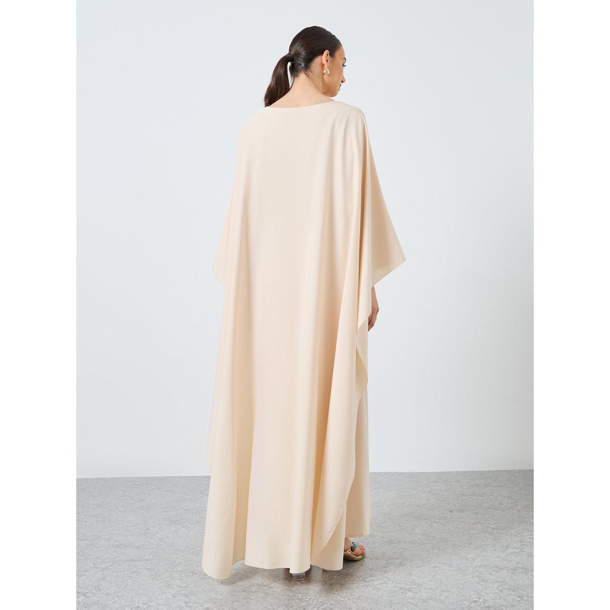 Take Two Solid Batwing Sleeve Maxi Kaftan-women-arabicclothing-kaftan-image-5