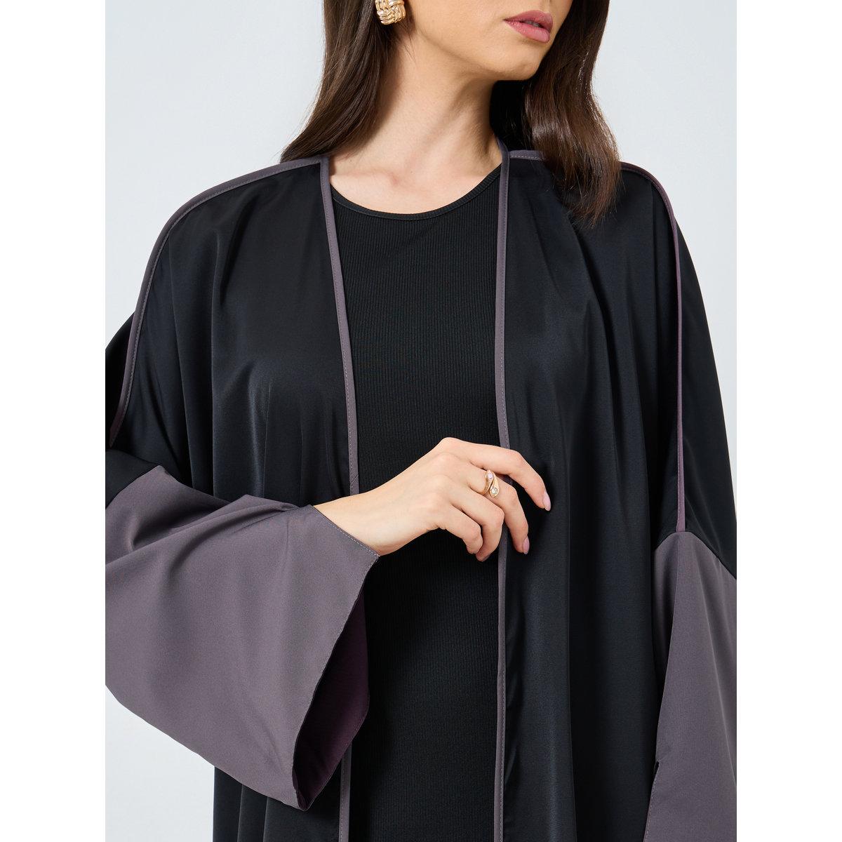 Take Two Slit Sleeve Open Front Abaya-women-arabicclothing-abayas-image-4