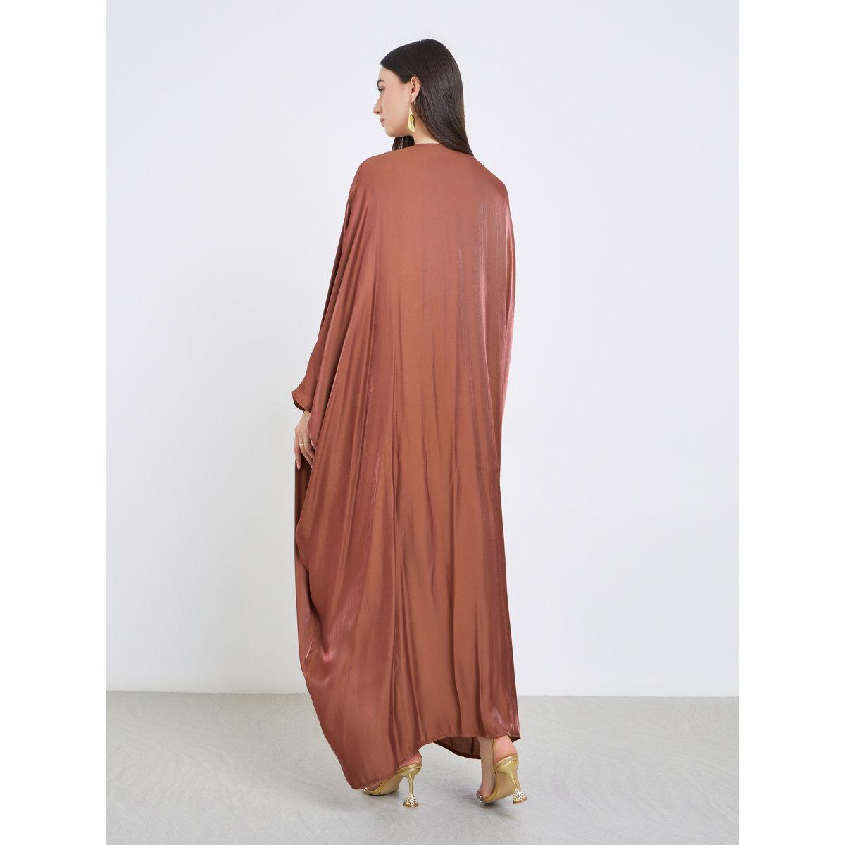 Take Two Coffee Brown Batwing Sleeve Abaya-women-arabicclothing-abayas-image-5