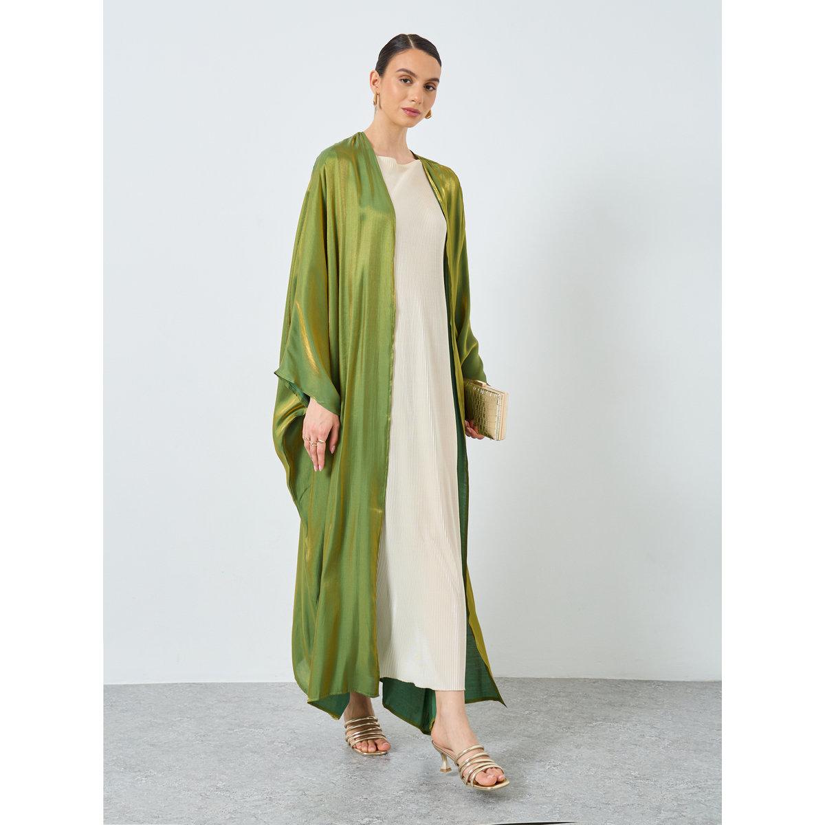 عباية ميتاليك بأكمام وطواطية-women-arabicclothing-abayas-image-2