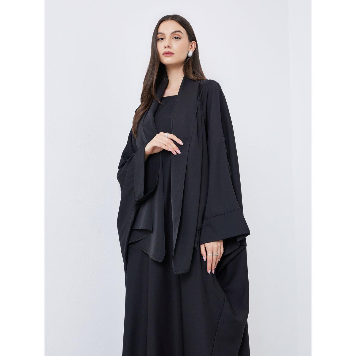 Take Two Solid Batwing Sleeve Abaya with Hijab Set-women-clothingaccessories-scarves-image-3