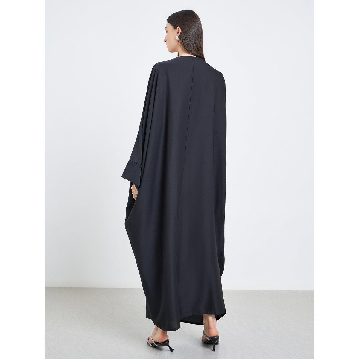 Take Two Solid Batwing Sleeve Abaya with Hijab Set-women-clothingaccessories-scarves-image-5