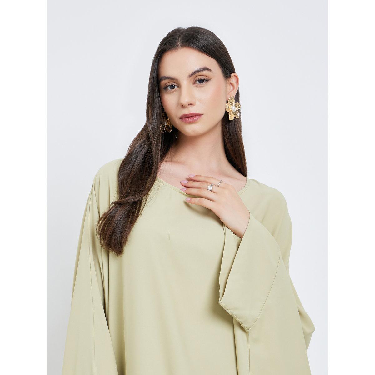 Take Two Solid Batwing Sleeve Abaya with Hijab Set-women-clothingaccessories-scarves-image-4