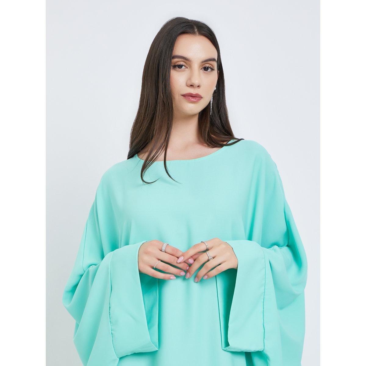 Take Two Solid Batwing Sleeve Abaya with Hijab Set-women-clothingaccessories-scarves-image-4