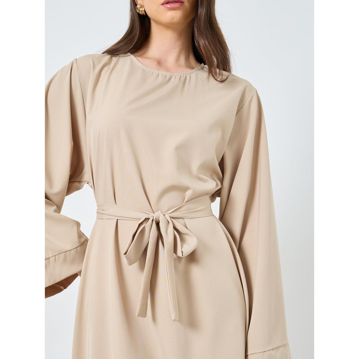 Take Two Solid Long Sleeve Belted Abaya-women-arabicclothing-abayas-image-4