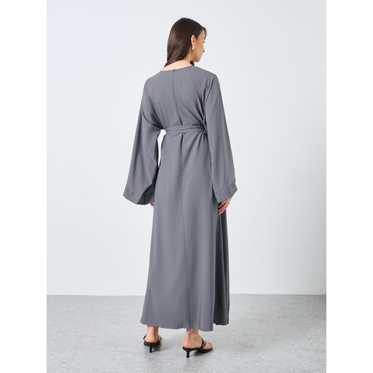Take Two Solid Long Sleeve Belted Abaya-women-arabicclothing-abayas-image-5