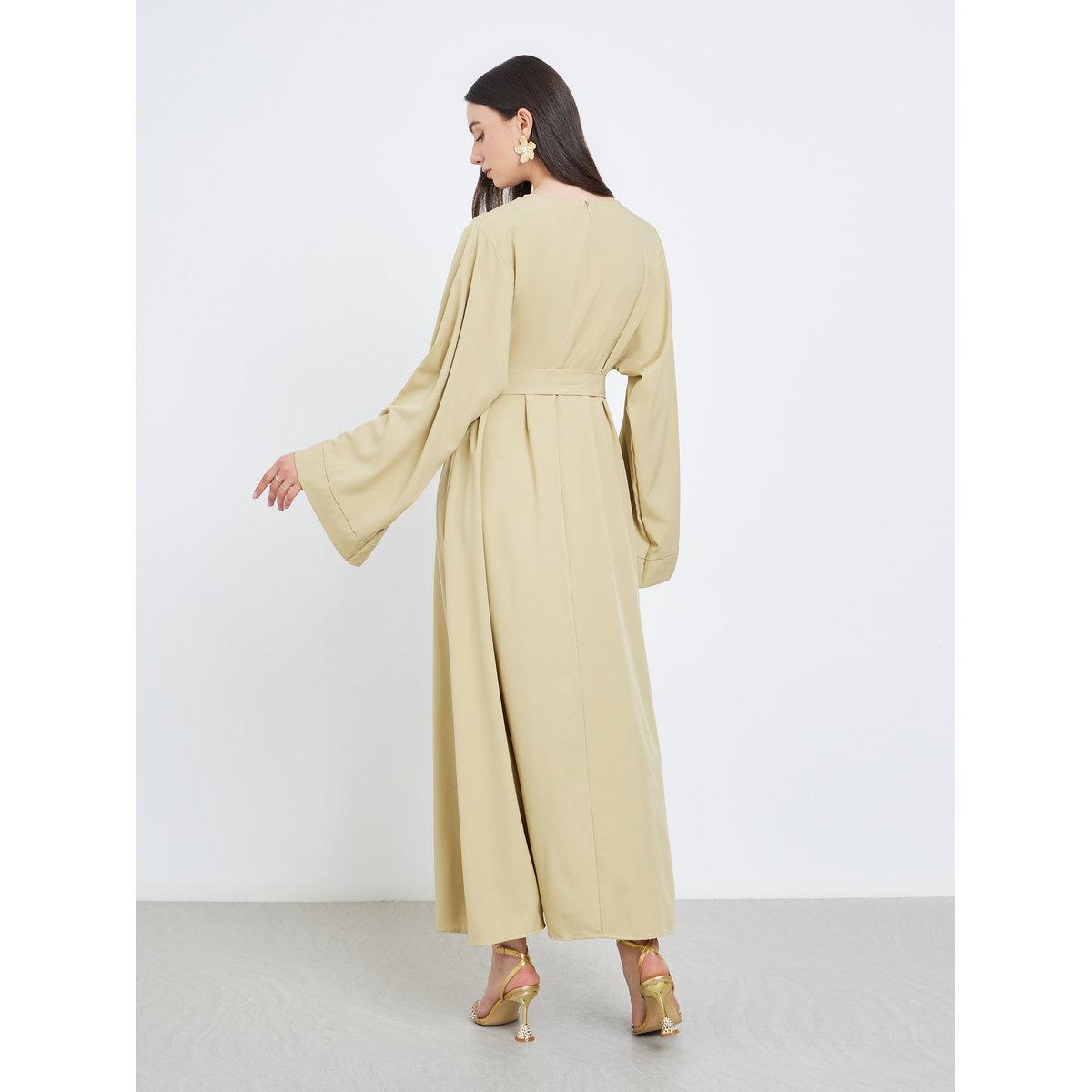 Take Two Solid Long Sleeve Belted Abaya-women-arabicclothing-abayas-image-5