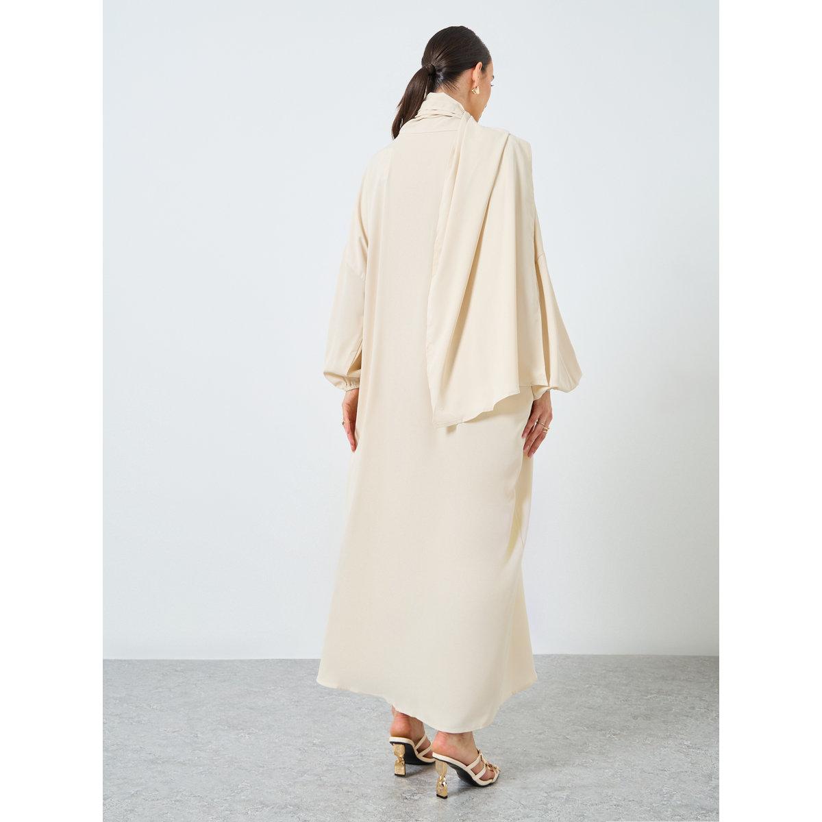 Take Two Solid Long Sleeve Hooded Pocket Detail Abaya-women-arabicclothing-abayas-image-5