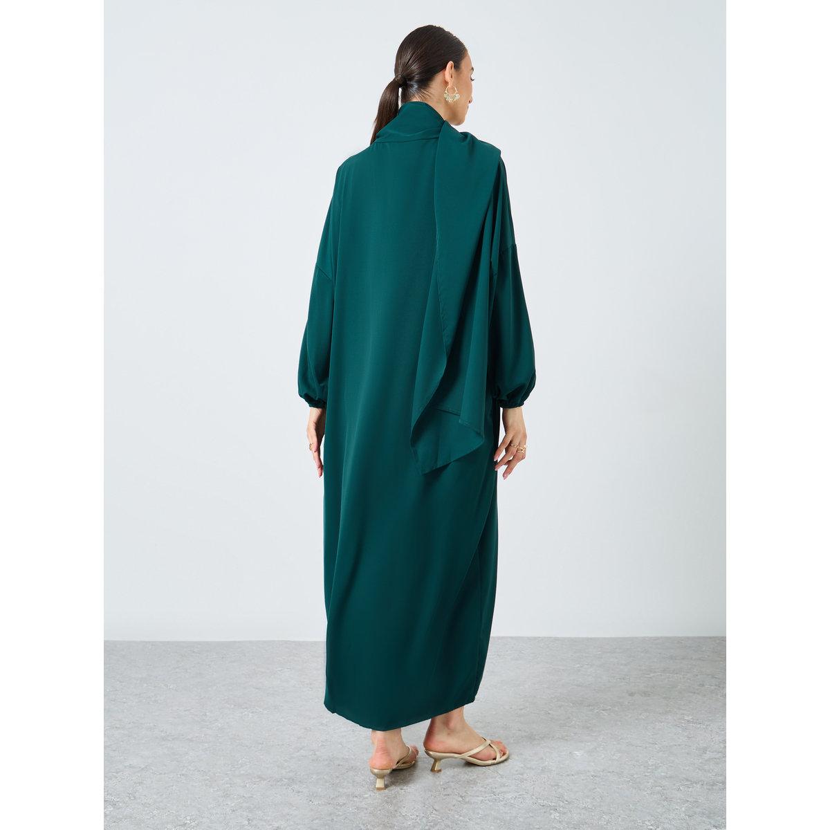 Take Two Solid Long Sleeve Hooded Pocket Detail Abaya-women-arabicclothing-abayas-image-5