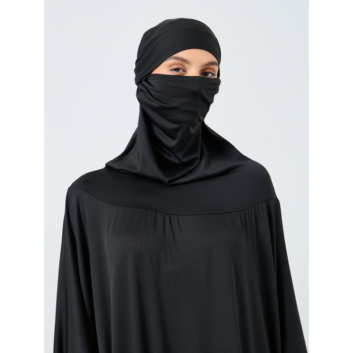 Take Two Solid Batwing Sleeve Hooded Abaya-women-arabicclothing-prayerclothing-image-3