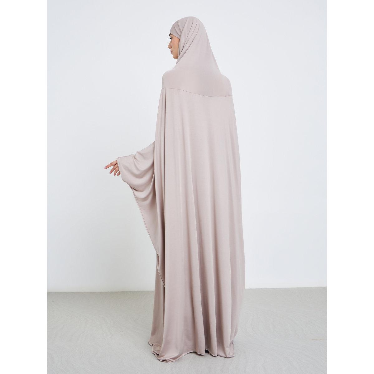 Take Two Grey Batwing Sleeve Hooded Abaya-women-arabicclothing-abayas-image-4