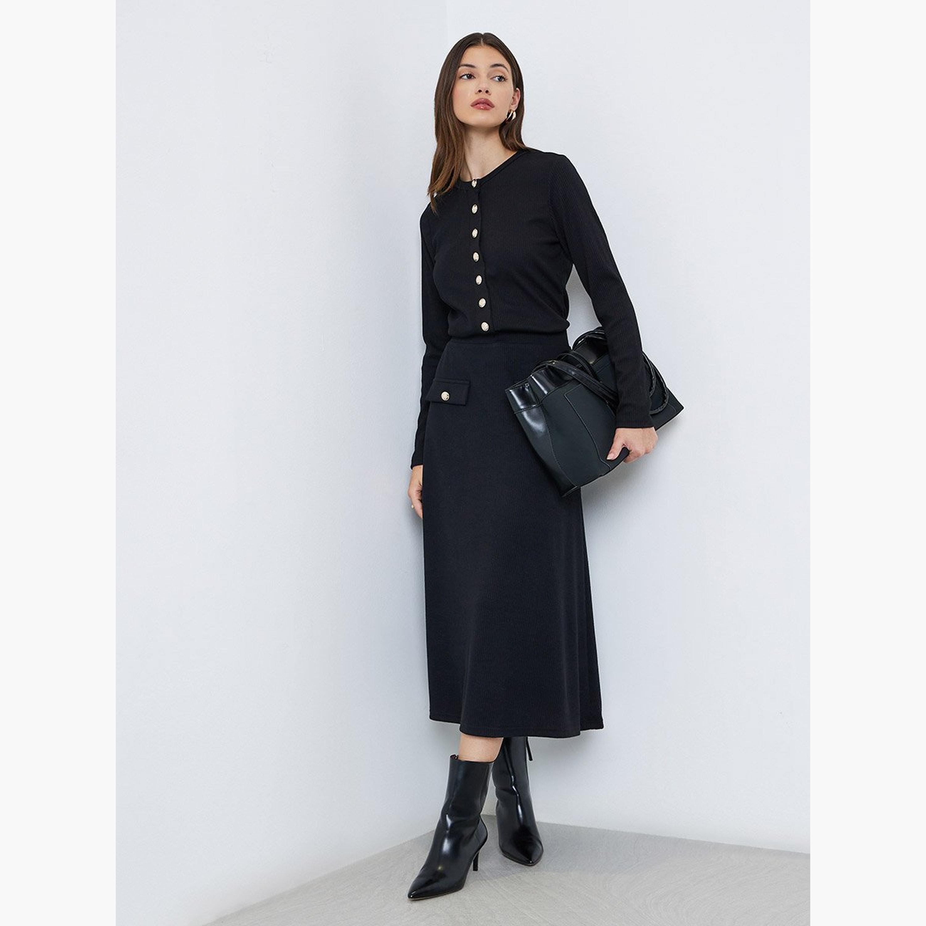تنورة ميدي بحافة واسعة-women-clothing-bottoms-skirts-image-2