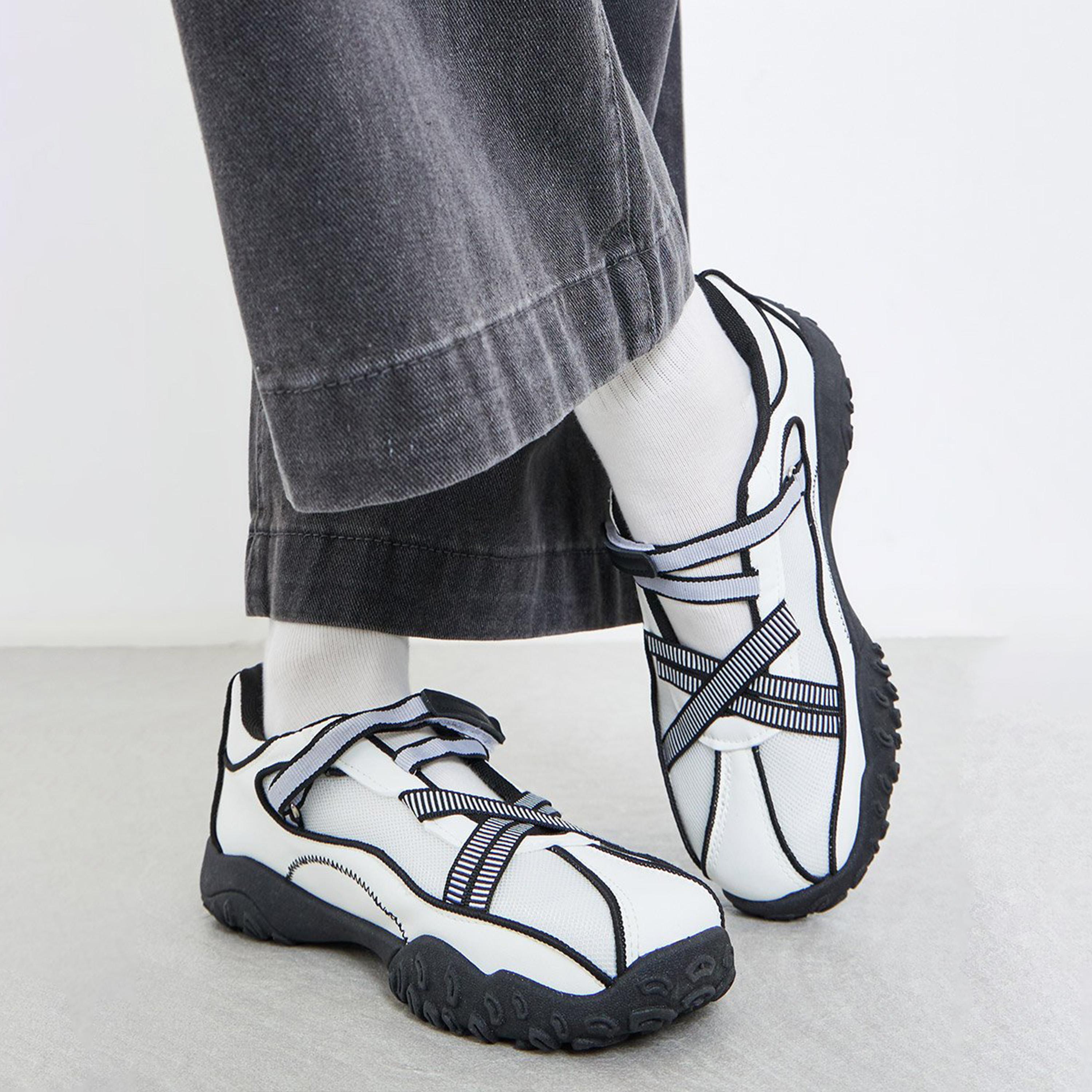 ستايلي - حذاء باليرينا قصّة مريحة لون أبيض-women-shoes-sneakers-image-2