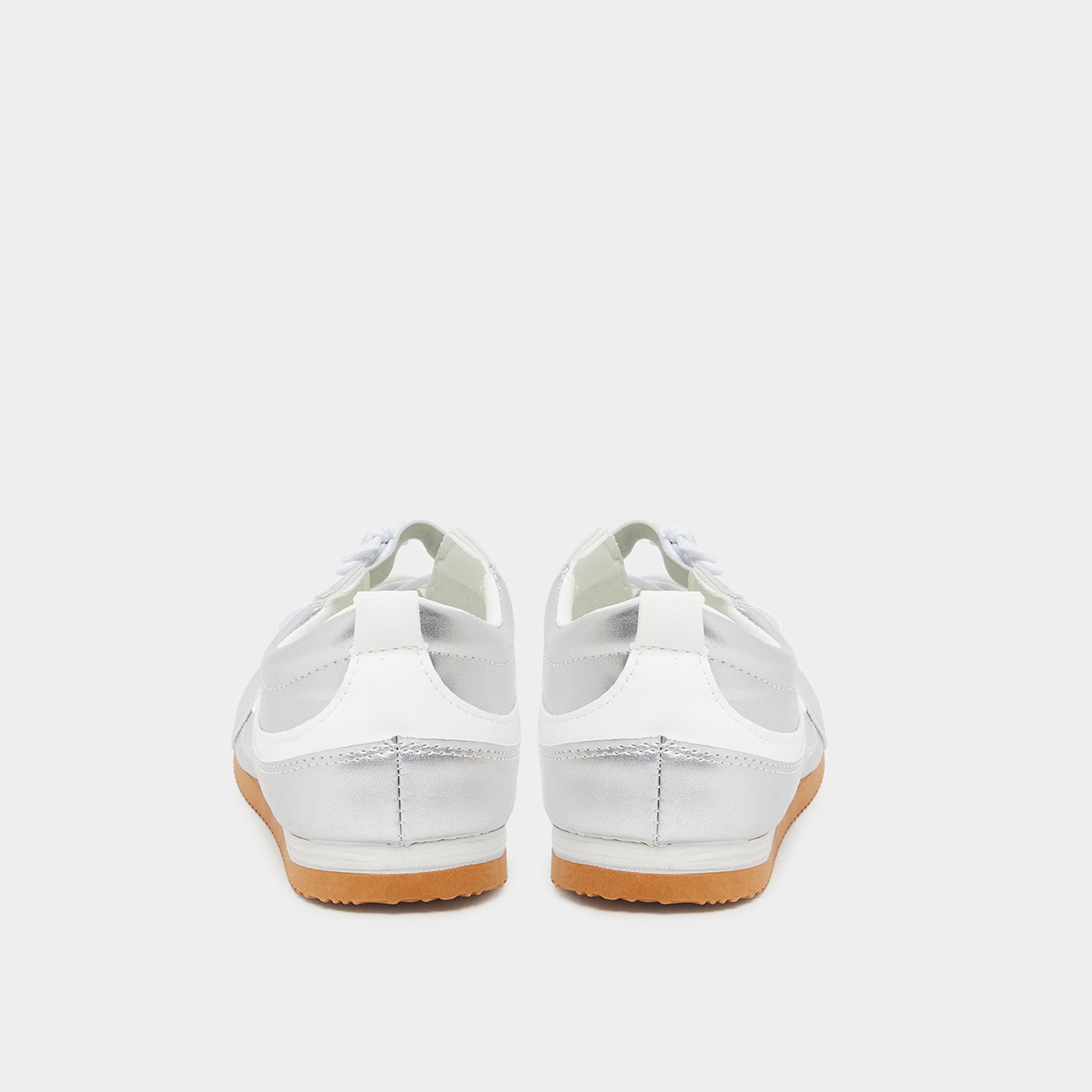 Styli Women Silver Metallic Lace Up Sneakers-women-shoes-sneakers-image-5