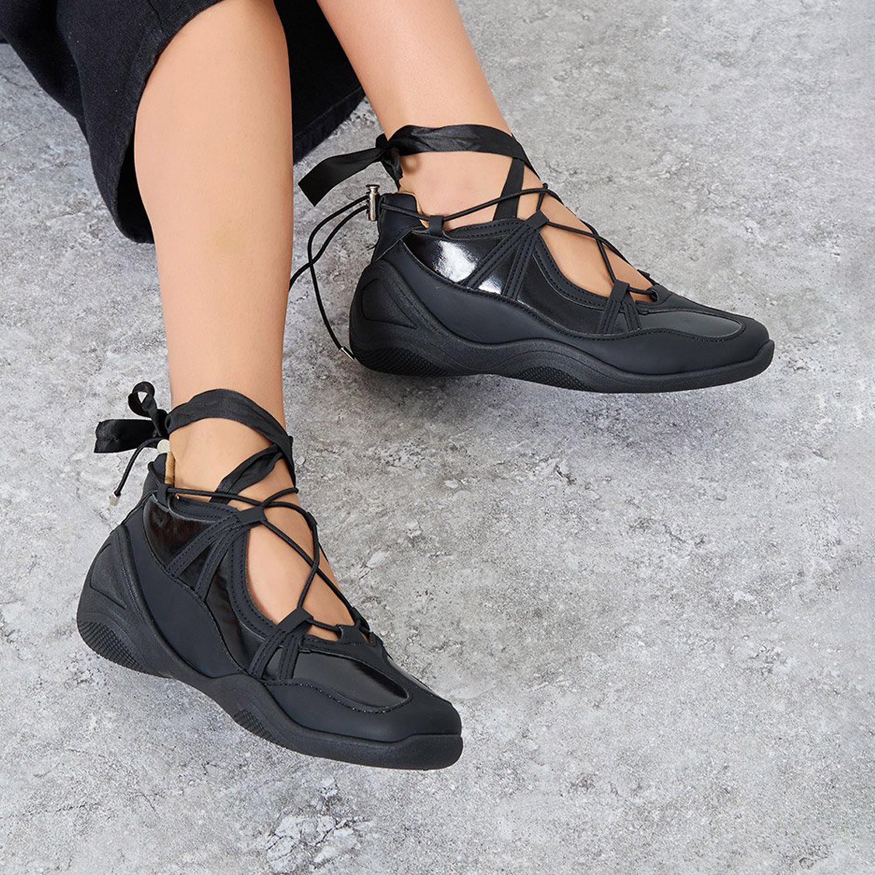 ستايلي - حذاء باليرينا أسود للنساء-women-shoes-sneakers-image-2