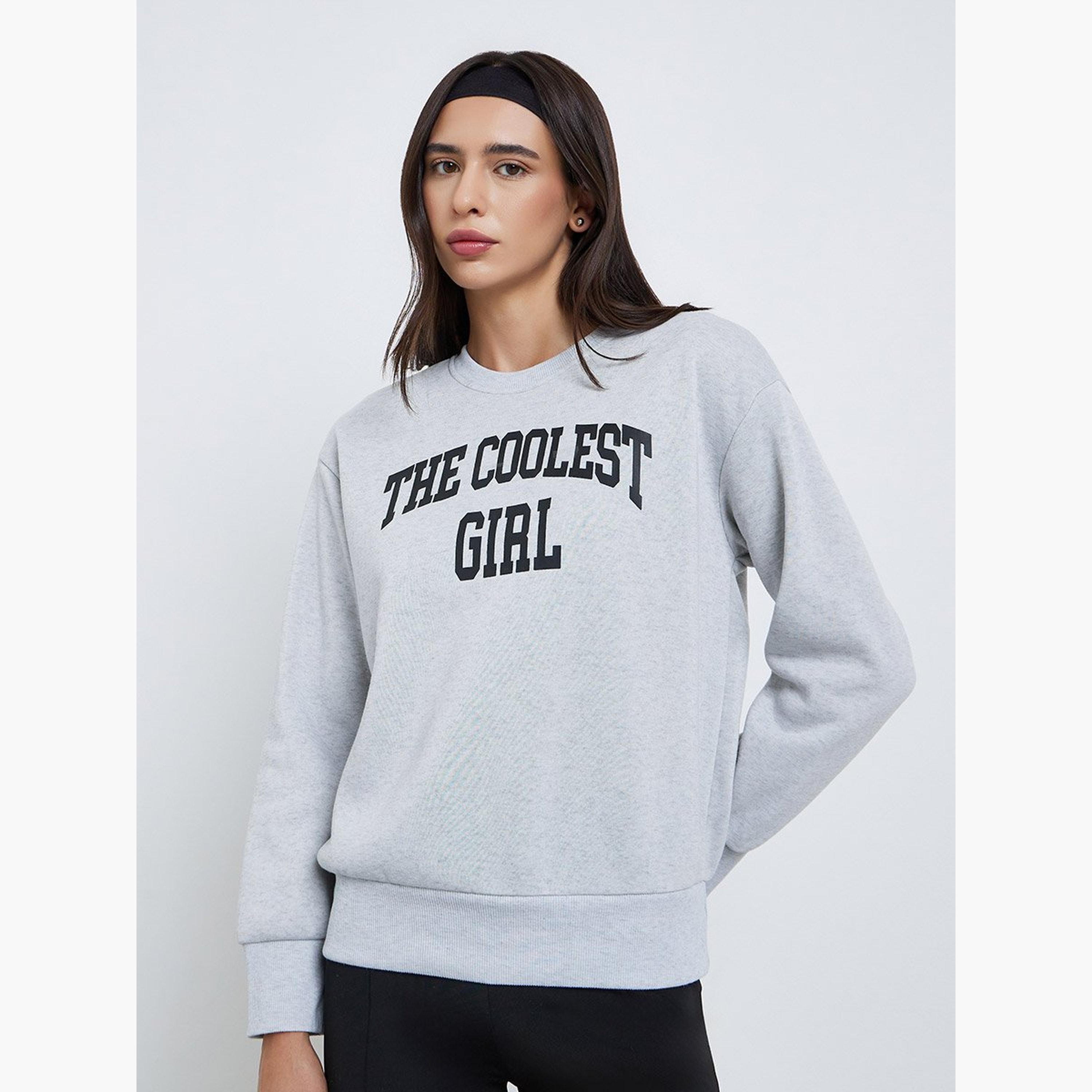 Take Two Slogan Print Round Neck Long Sleeves Women's Sweatshirt-women-winterwear-hoodiesandsweatshirts-sweatshirts-image-1