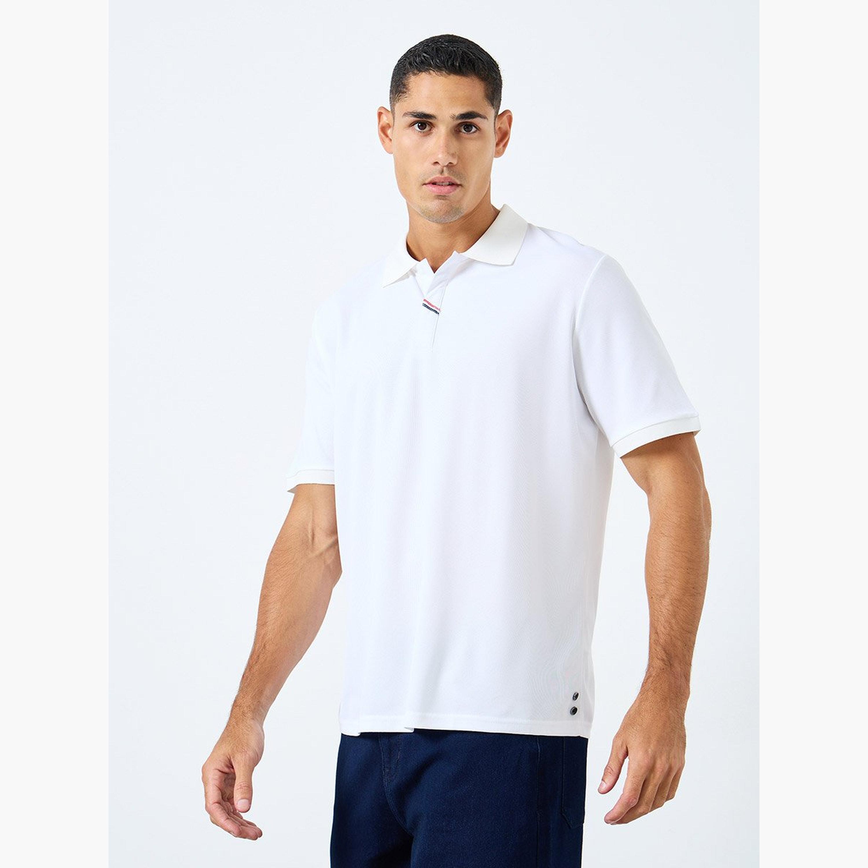 Styli Men Regular Fit Polo with Side Button Detail-men-clothing-tshirtsandpolos-polos-image-1