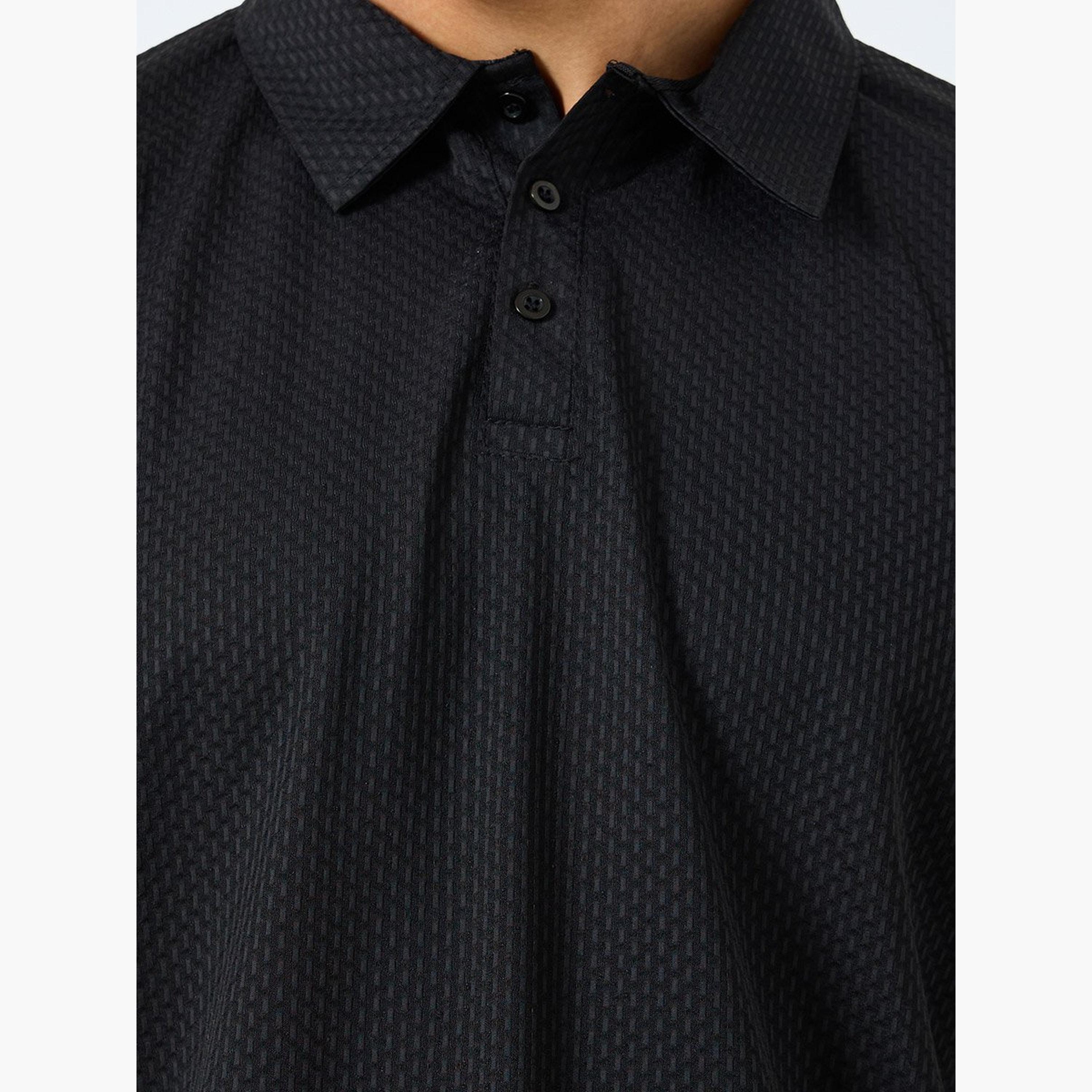 Styli Regular Tit Textured Polo with Button Placket-men-clothing-tshirtsandpolos-polos-image-3
