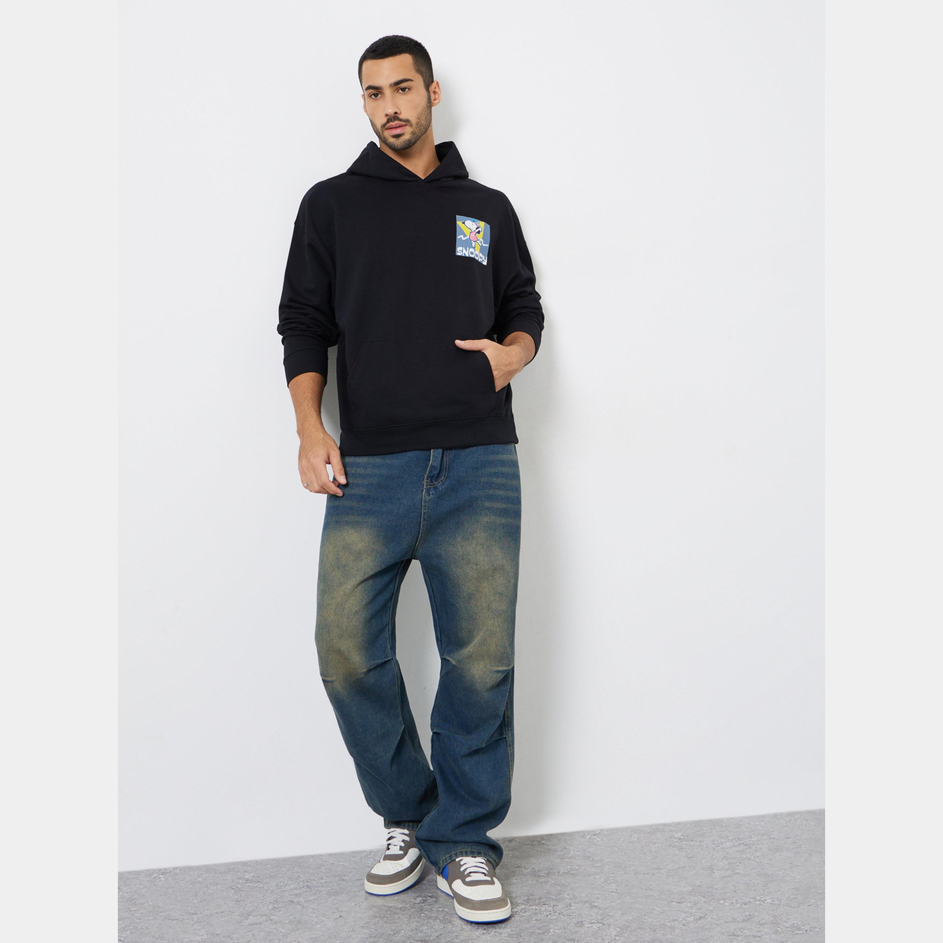 ستايلي - هودي رجالي سنوبي بأكمام طويلة وياقة وغطاء رأس برسومات غرافيكية-men-winterwear-hoodiesandsweatshirts-image-2