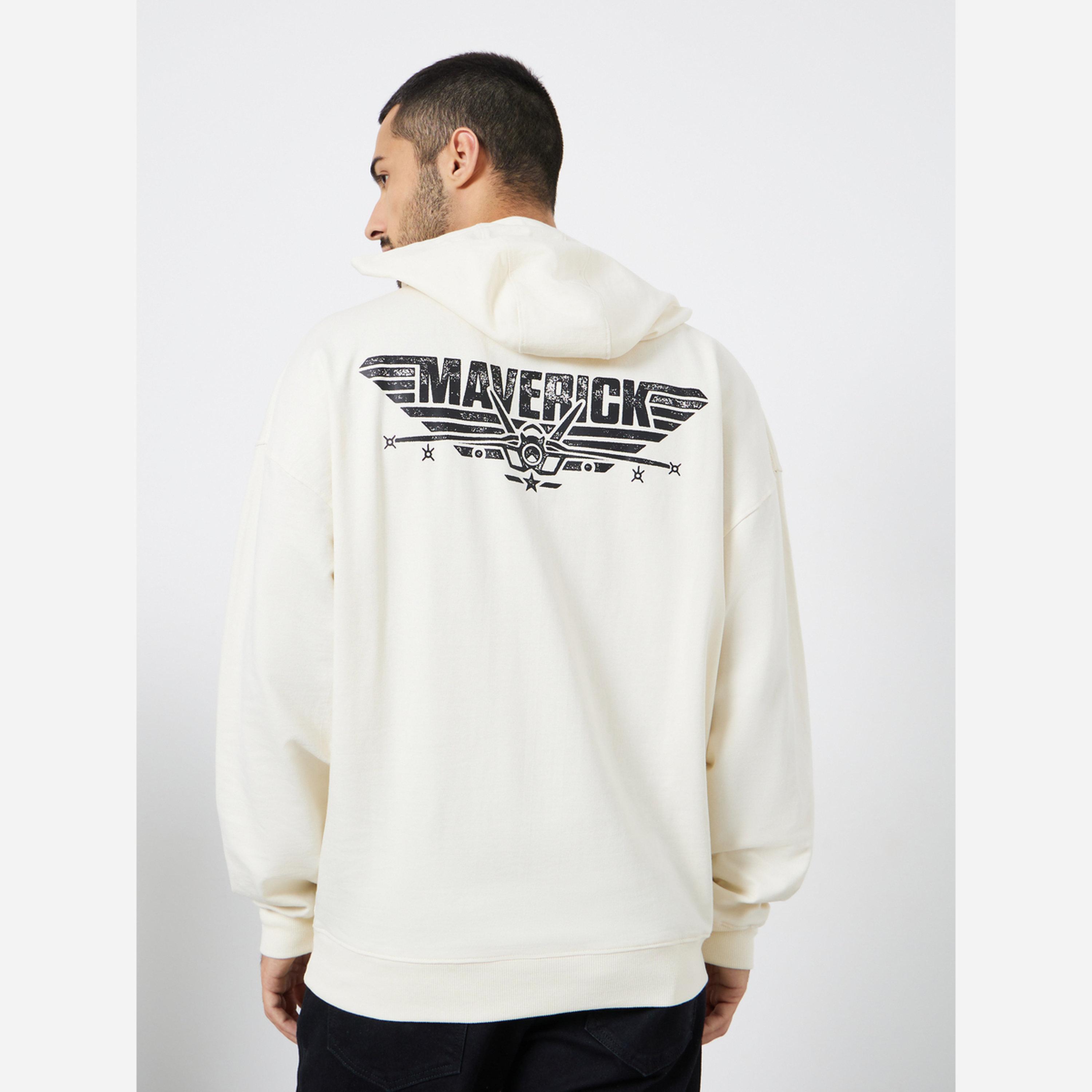 Styli Men Cream Graphic Print Oversized Hoodie-men-winterwear-hoodiesandsweatshirts-image-5