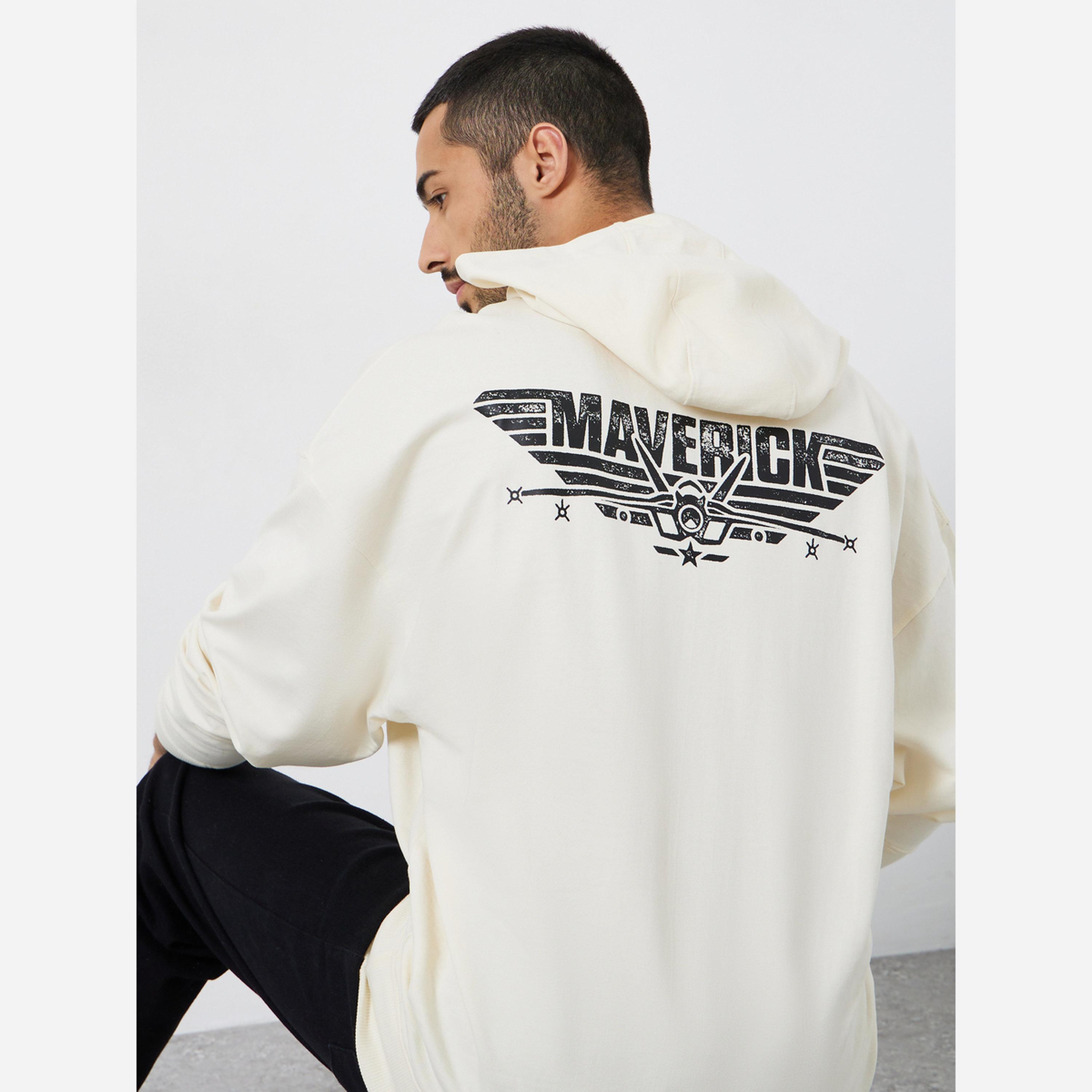 ستايلي - هودي رجالي لون كريمي طبعة رسومات مقاس واسع-men-winterwear-hoodiesandsweatshirts-image-6