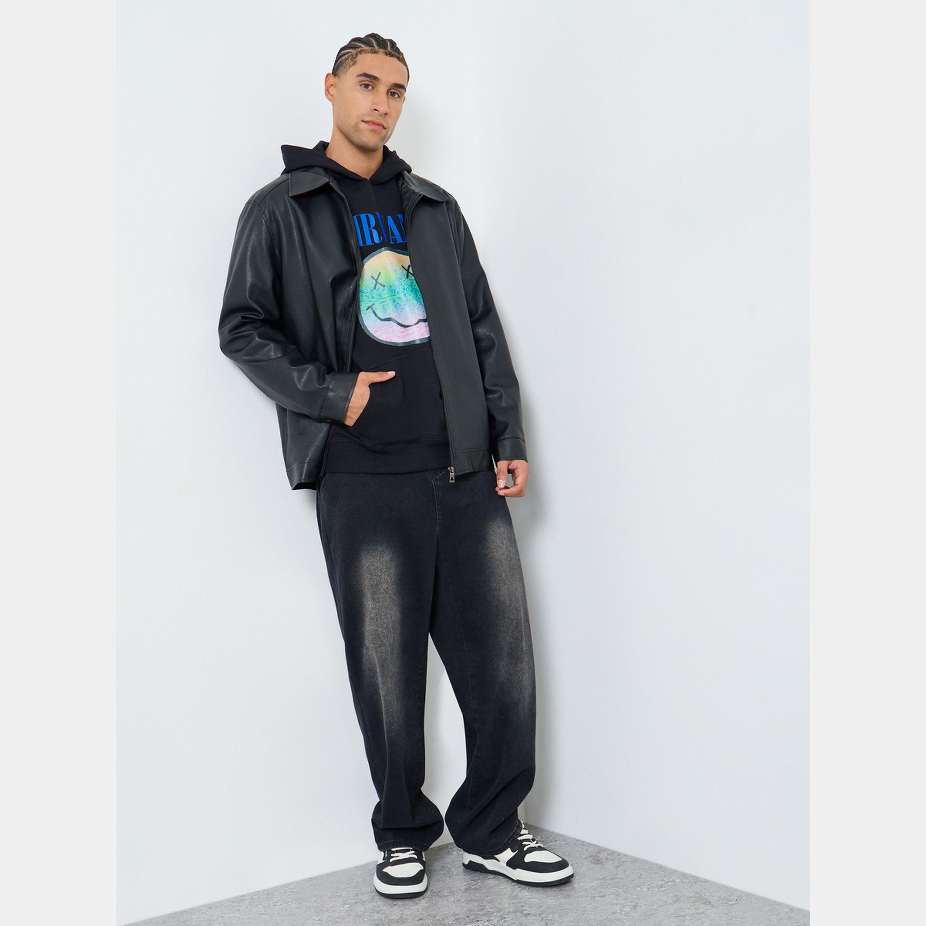 ستايلي - هودي نيرفانا رجالي بأكمام طويلة وياقة وغطاء رأس-men-winterwear-hoodiesandsweatshirts-image-2
