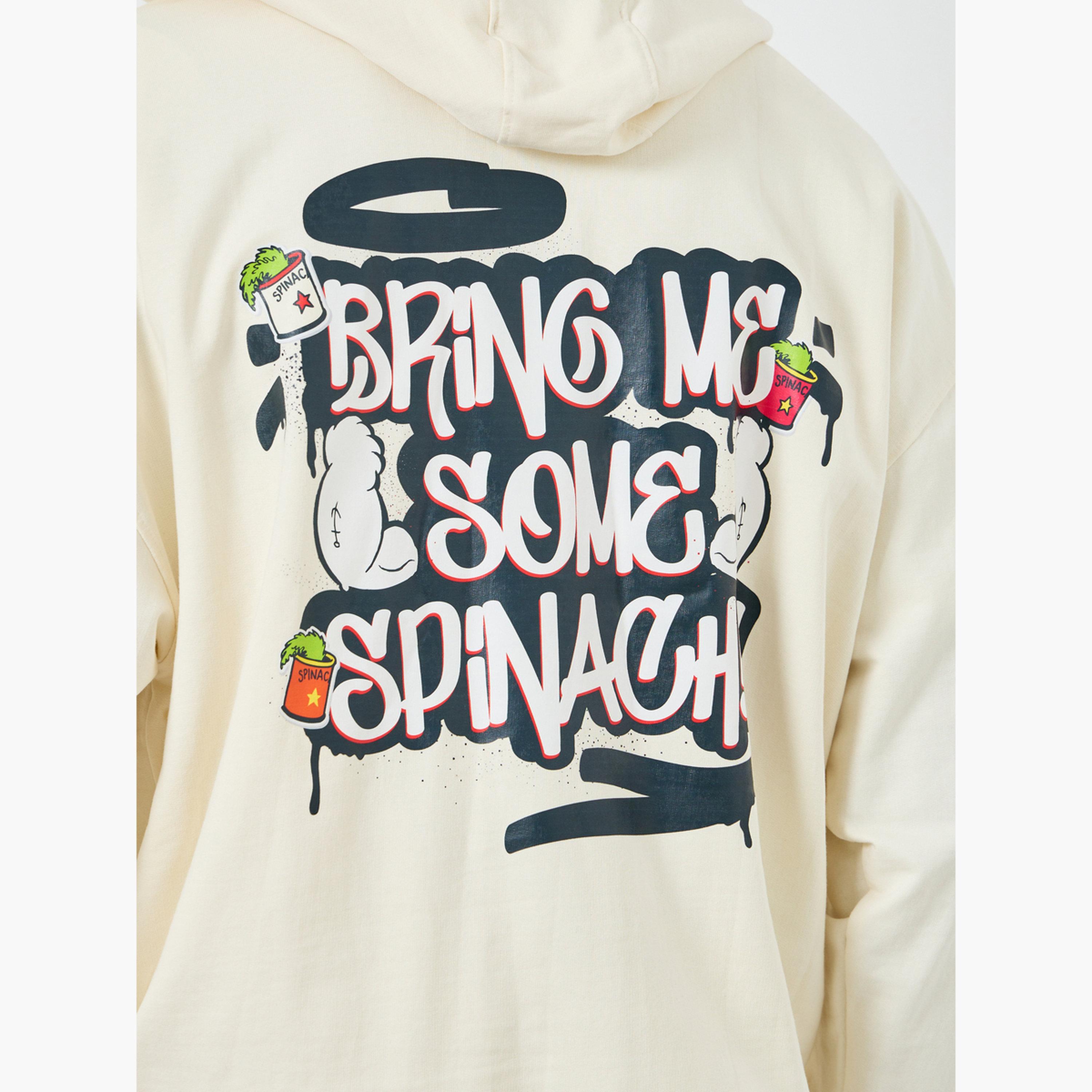 Styli Men Popeye Character Print Oversized Hoodie-men-winterwear-hoodiesandsweatshirts-image-4