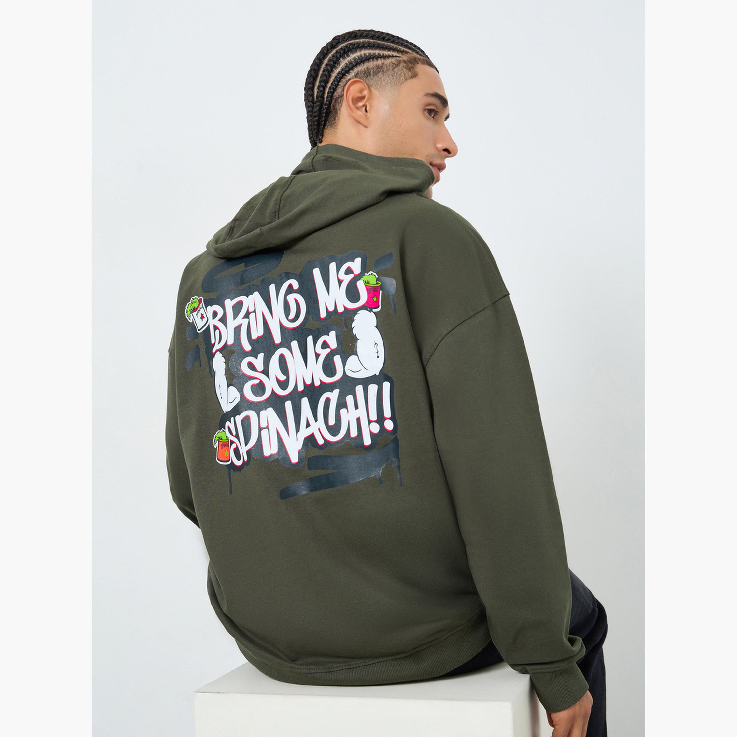 Styli Men Popeye Character Print Oversized Hoodie-men-winterwear-hoodiesandsweatshirts-image-3