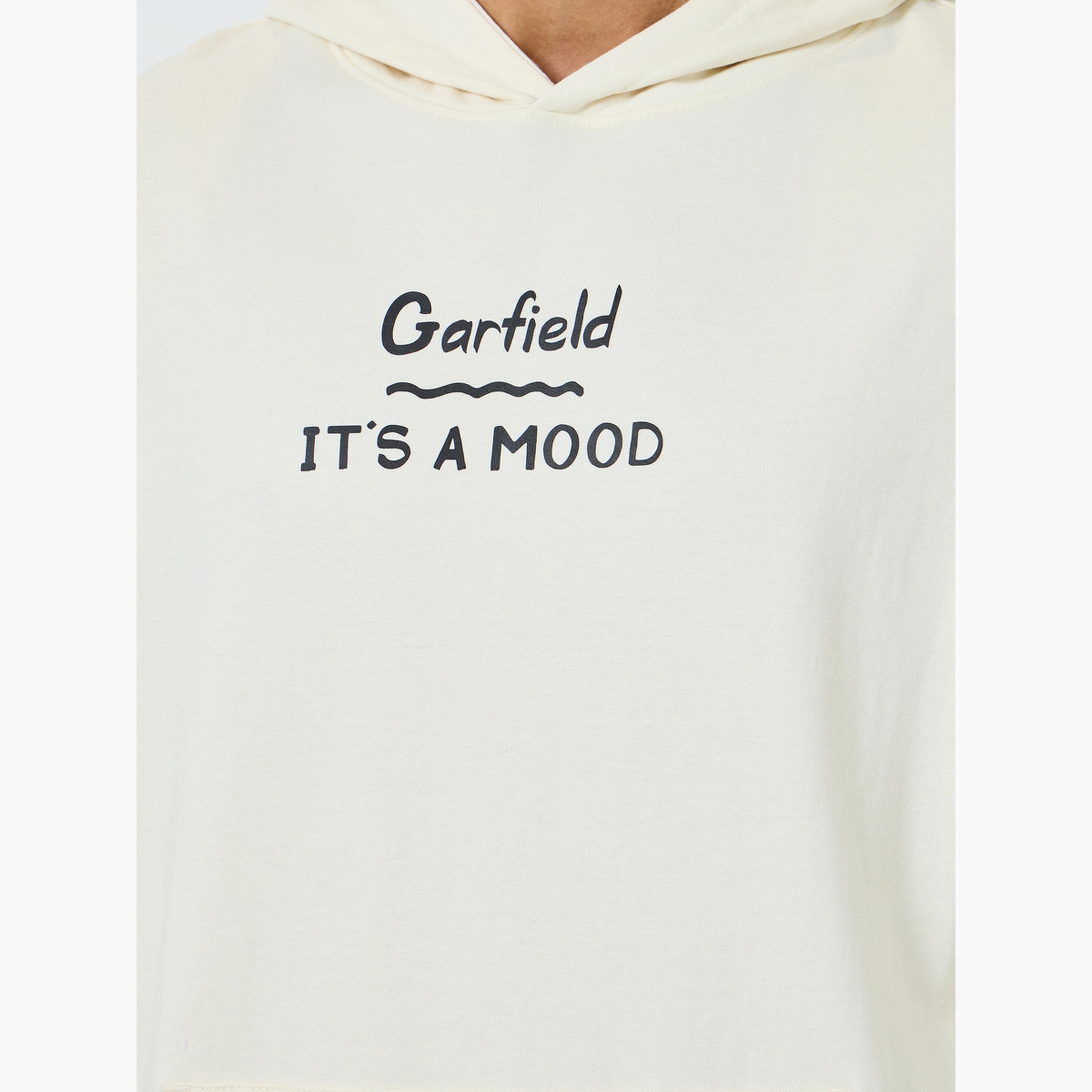 Styli Men Cream Garfield Graphic Printed Hoodie-men-winterwear-hoodiesandsweatshirts-image-4