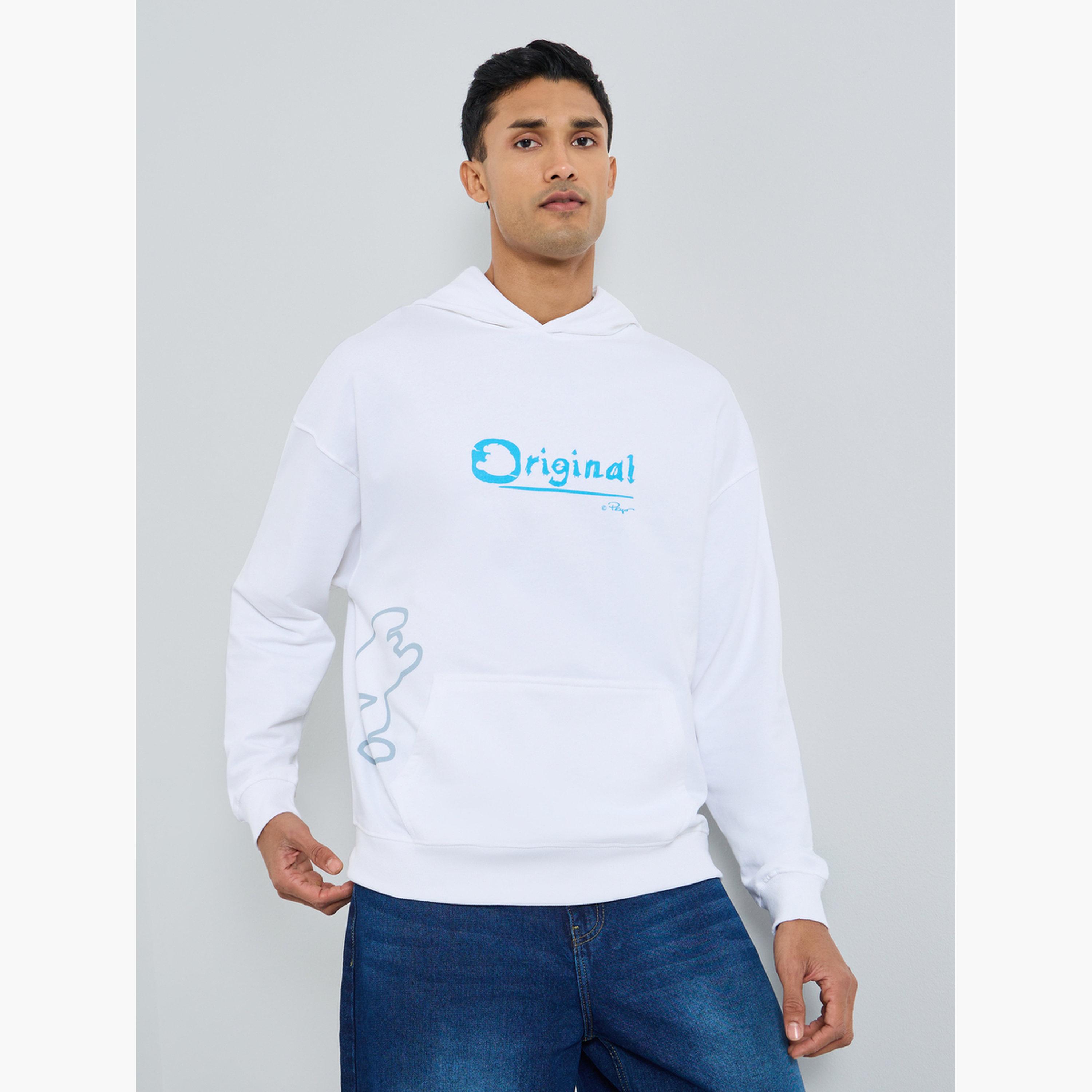 هودي بطبعة جرافيك للسنافر-men-winterwear-hoodiesandsweatshirts-image-1