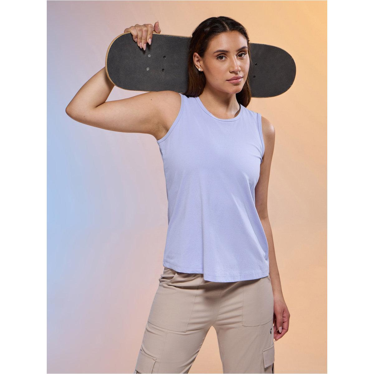 Technosport Women Solid Slim Fit Round Neck Tank-women-clothing-sportswearandactivewear-tshirtsandvests-image-1