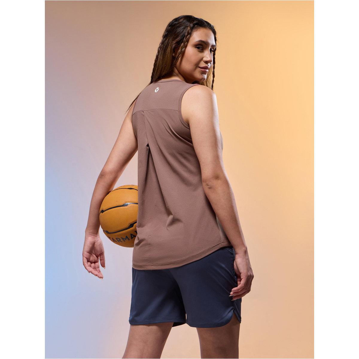 Technosport Women Solid Slim Fit Round Neck Tank-women-clothing-sportswearandactivewear-tshirtsandvests-image-4