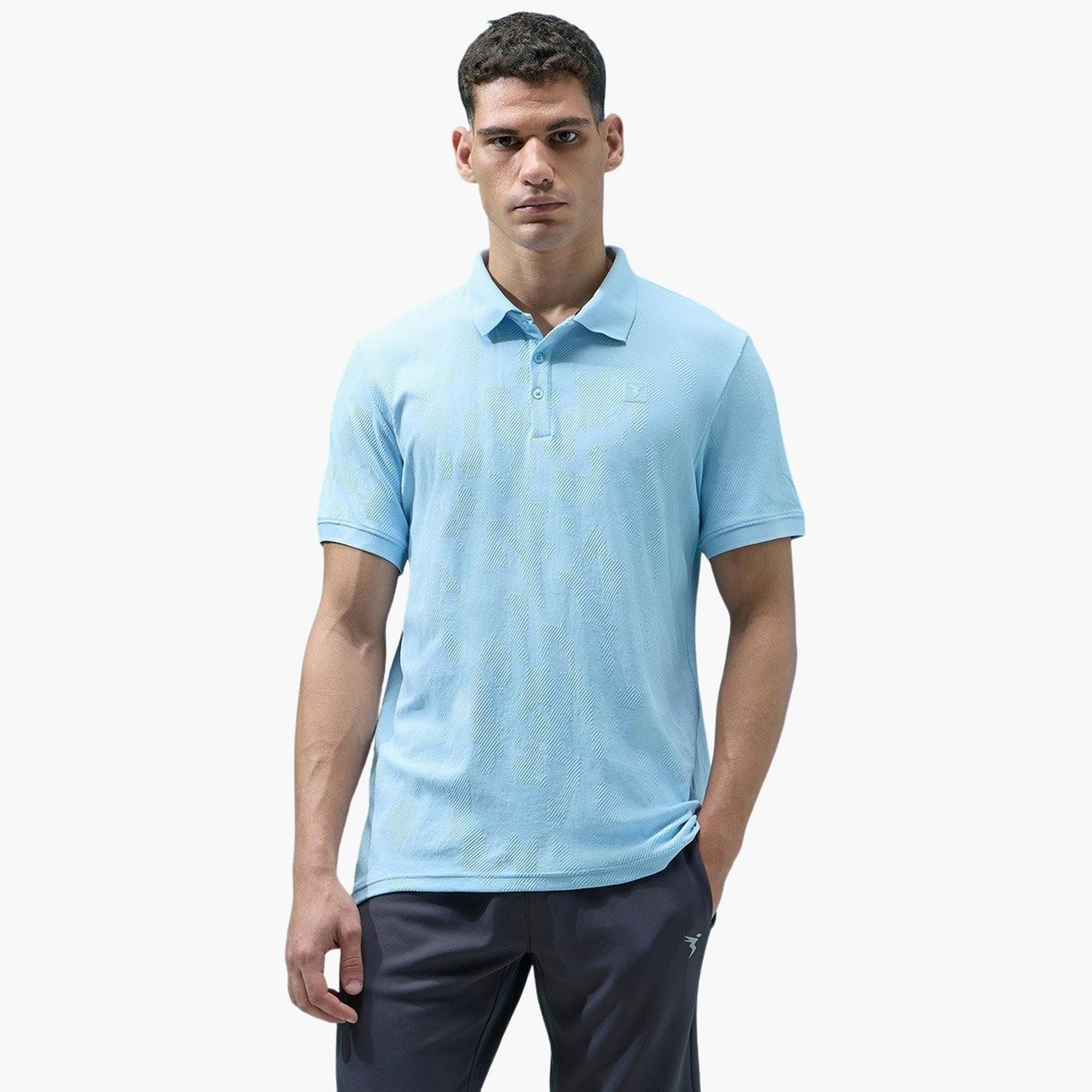تكنوسبورت - قميص بولو للرجال جاكار تصميم نحيف-men-clothing-tshirtsandpolos-tshirts-image-2