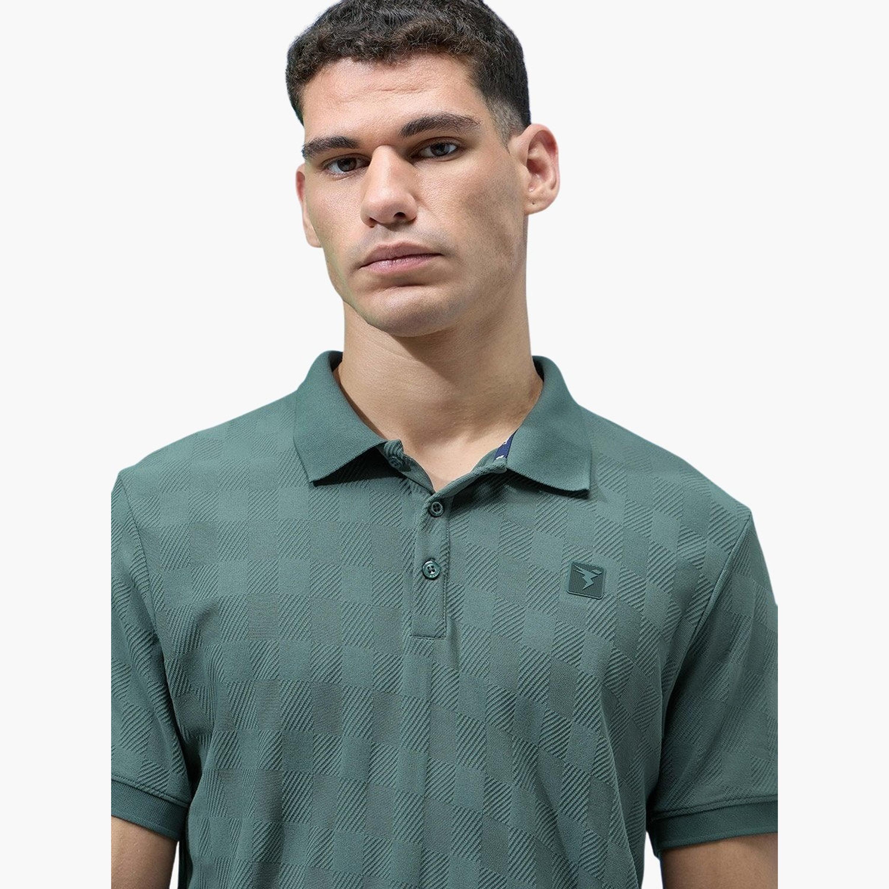 تكنوسبورت - قميص بولو للرجال جاكار تصميم نحيف-men-clothing-tshirtsandpolos-tshirts-image-3