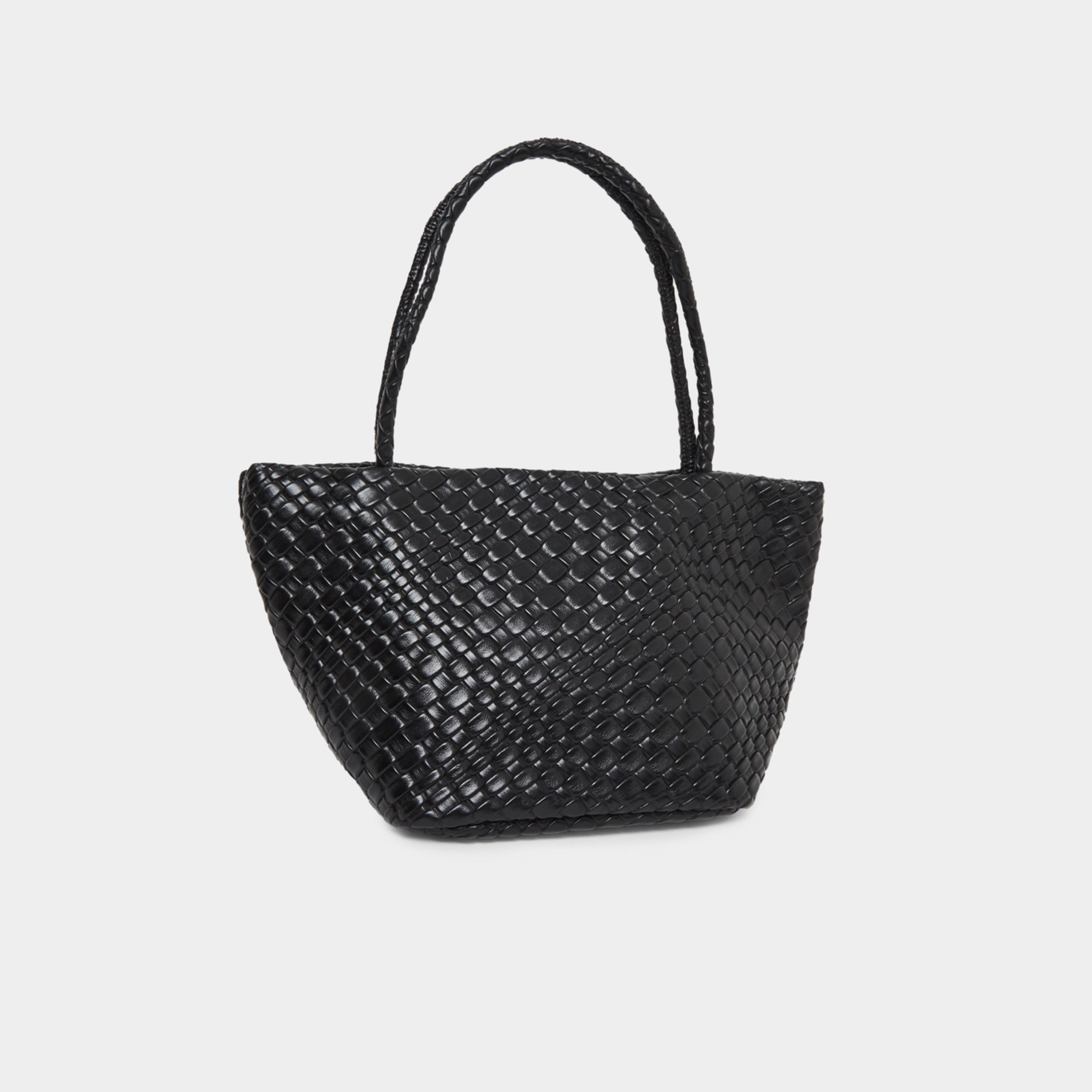 Styli Woven Design Tote Bag with Open Top-women-bagsandwallets-handbags-image-1