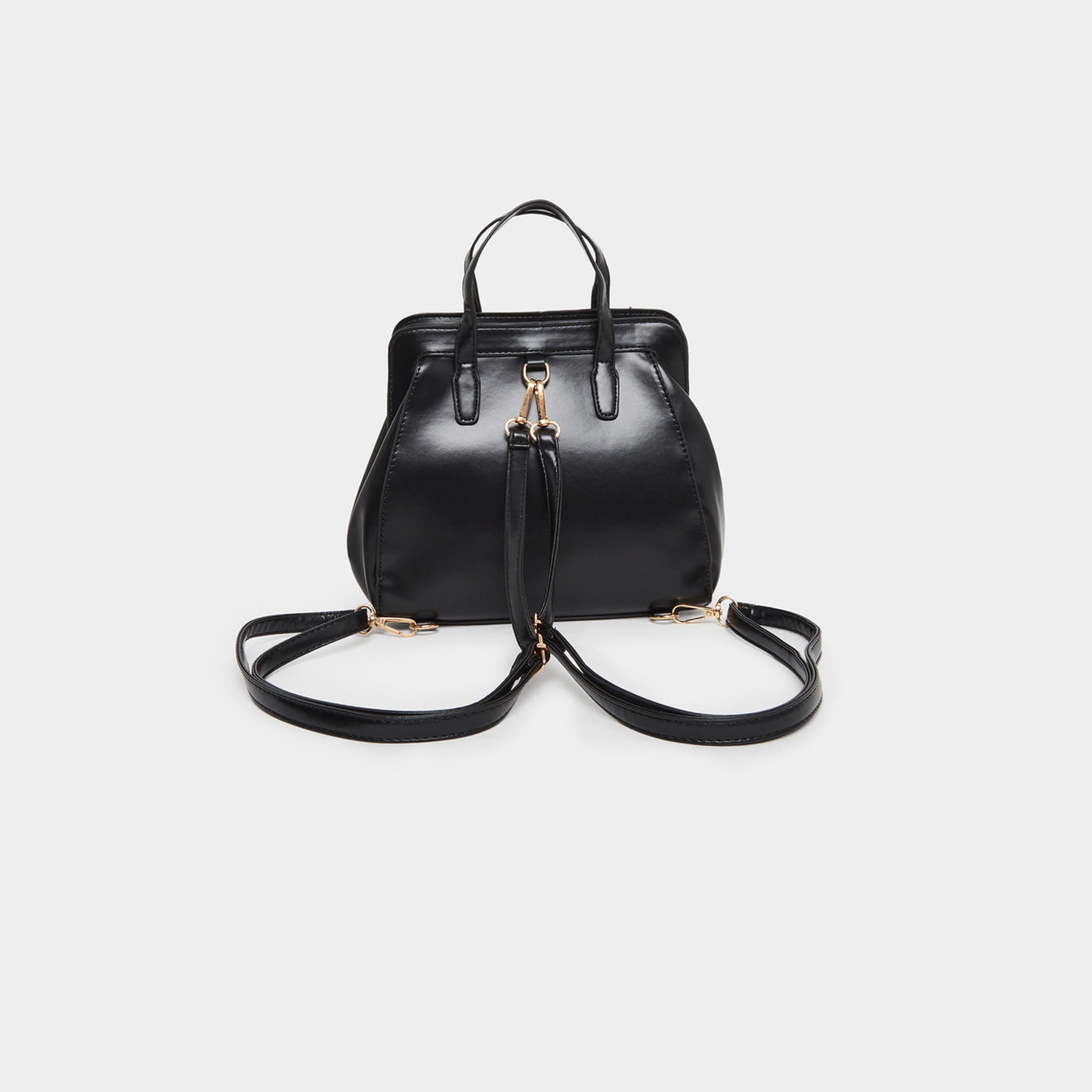 ستايلي - شنطة سوداء منظمة بحزام قابل للفصل-women-bagsandwallets-handbags-image-2
