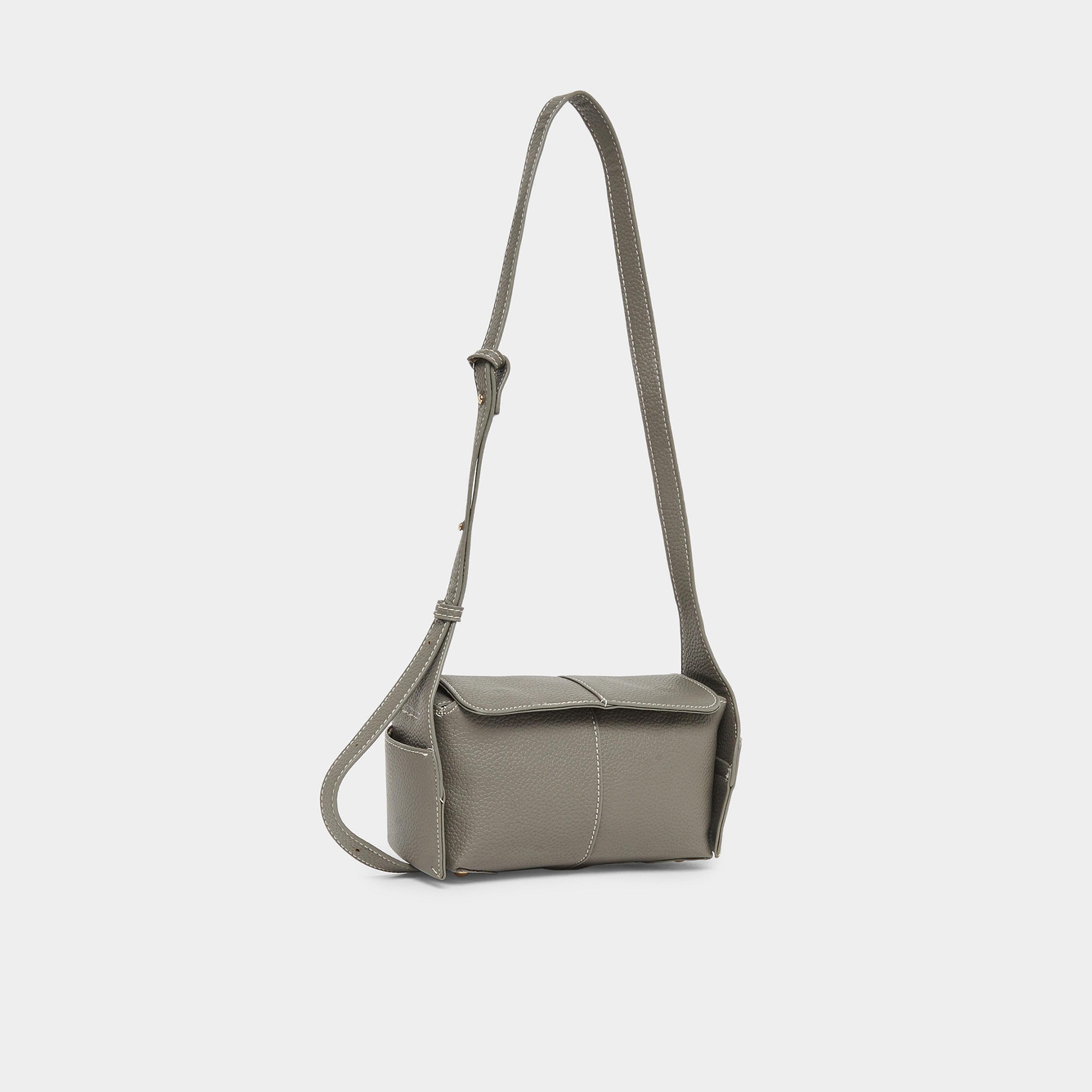 Styli Grey Textured Shoulder Bag with Adjustable Strap-women-bagsandwallets-handbags-image-1
