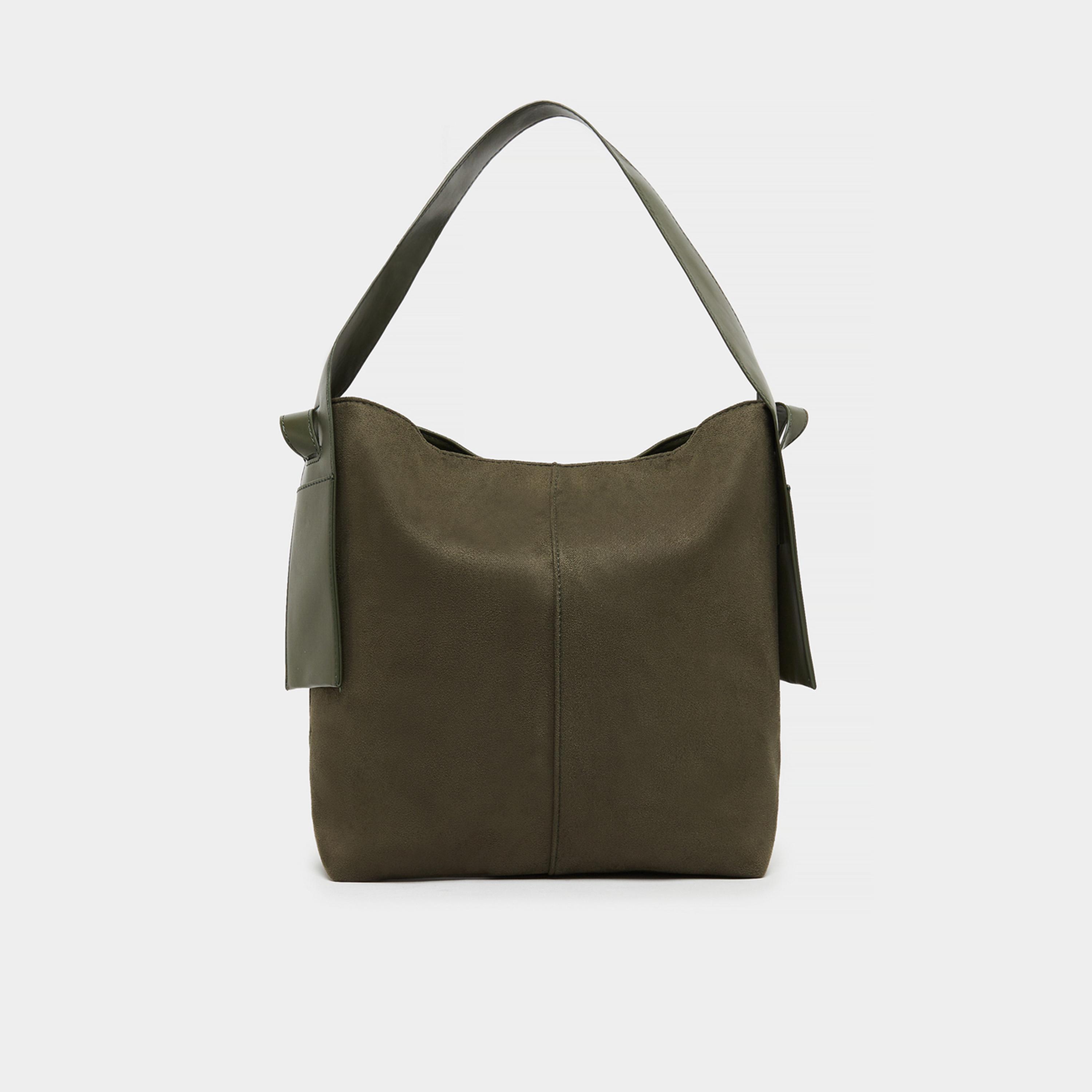 Styli Olive Suede Look Hobo Bag-women-bagsandwallets-handbags-image-2