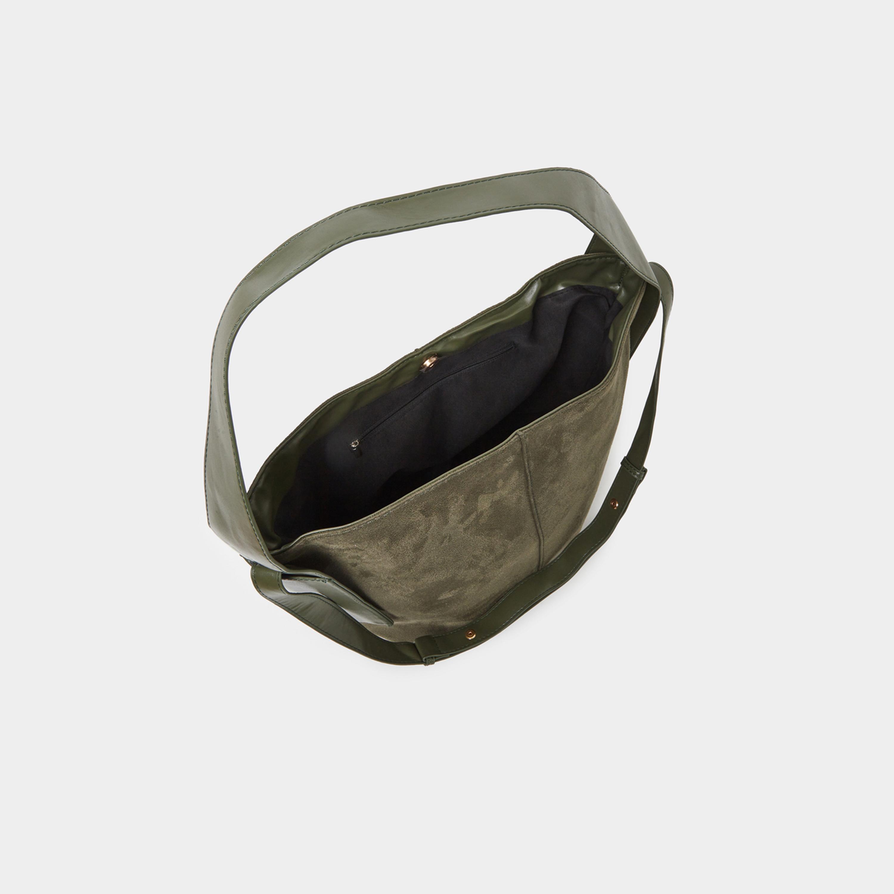 Styli Olive Suede Look Hobo Bag-women-bagsandwallets-handbags-image-4