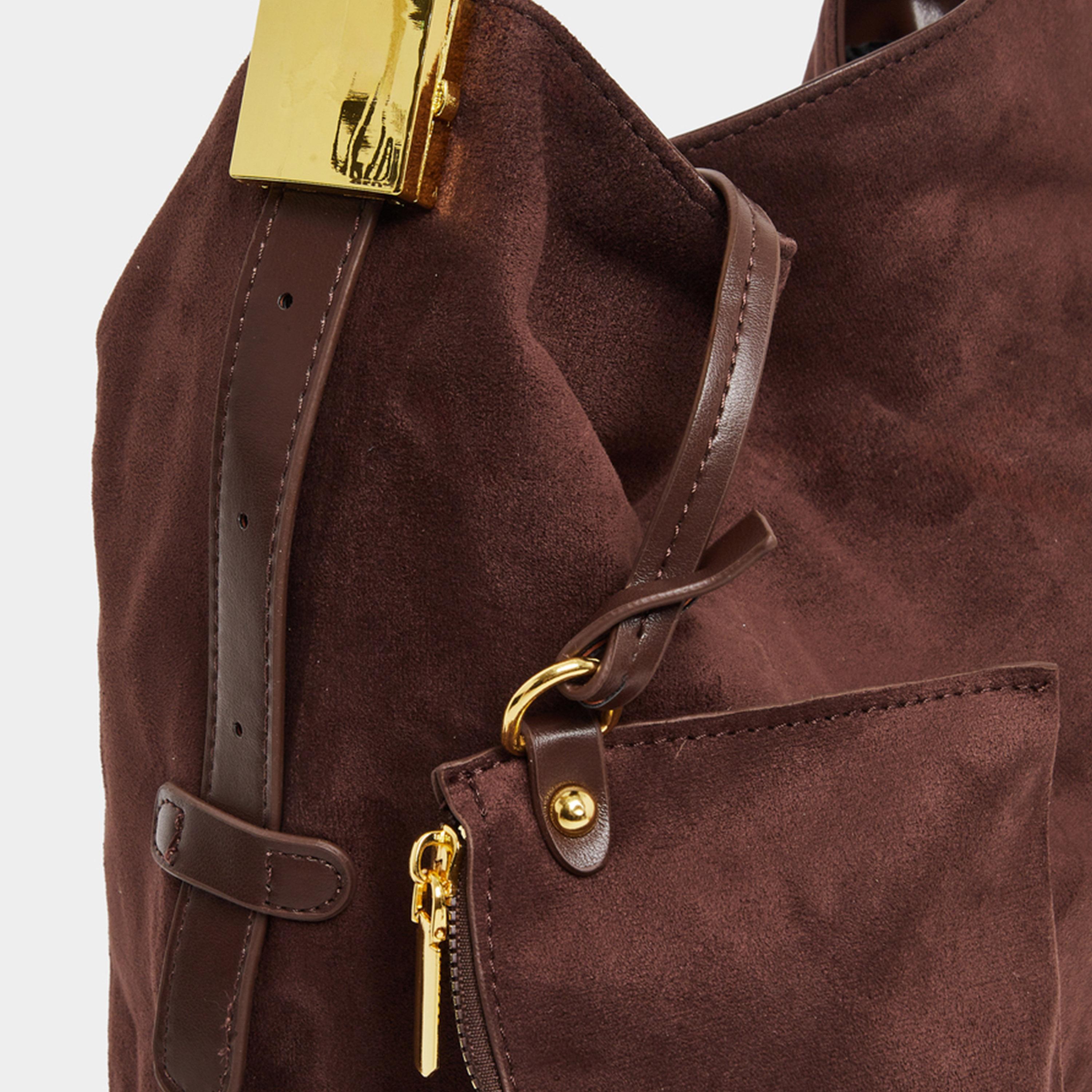ستايلي - شنطة هوبو بسيطة وفضفاضة مع جيب-women-bagsandwallets-handbags-image-3