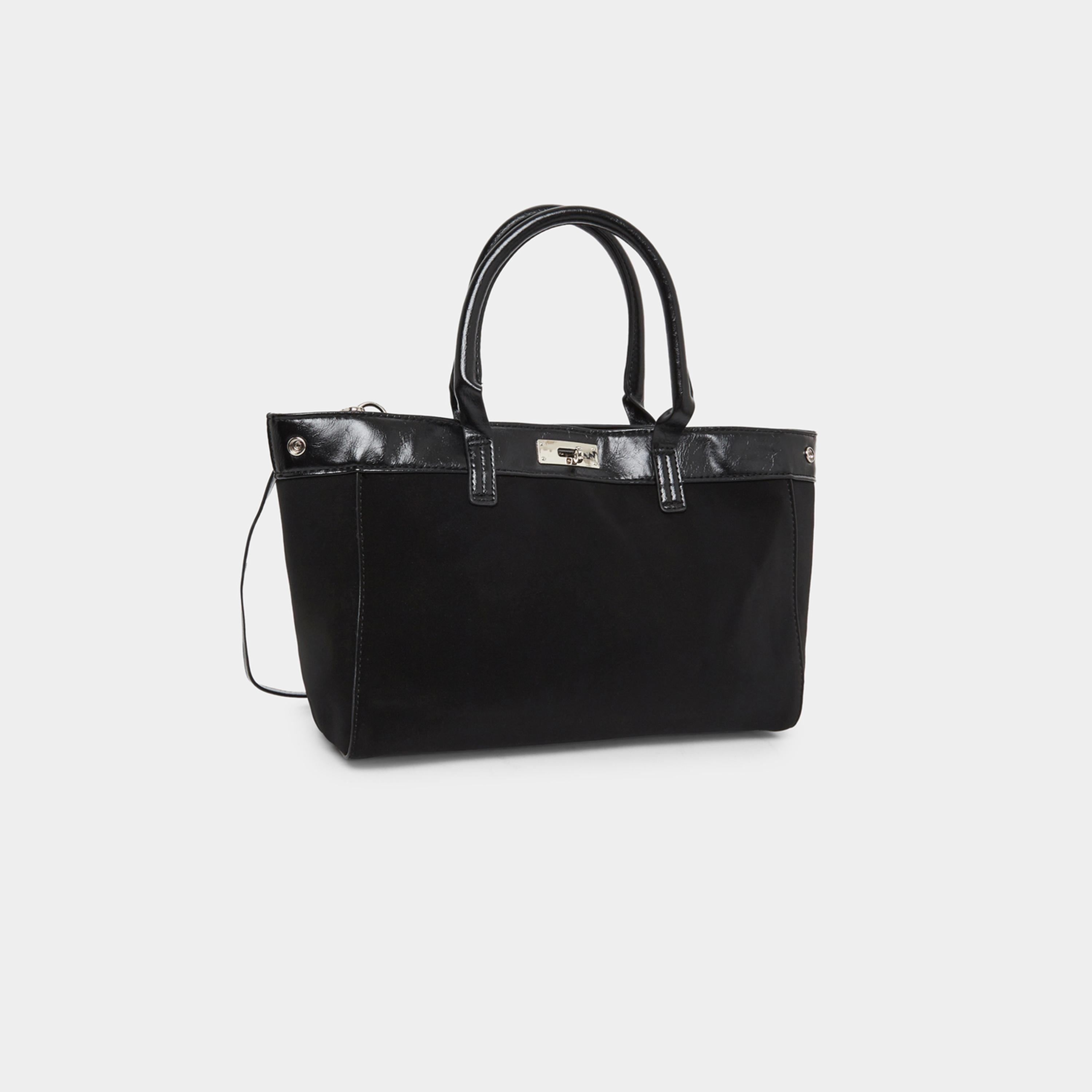 ستايلي - شنطة توت عادية بمشبك معدني-women-bagsandwallets-handbags-image-1
