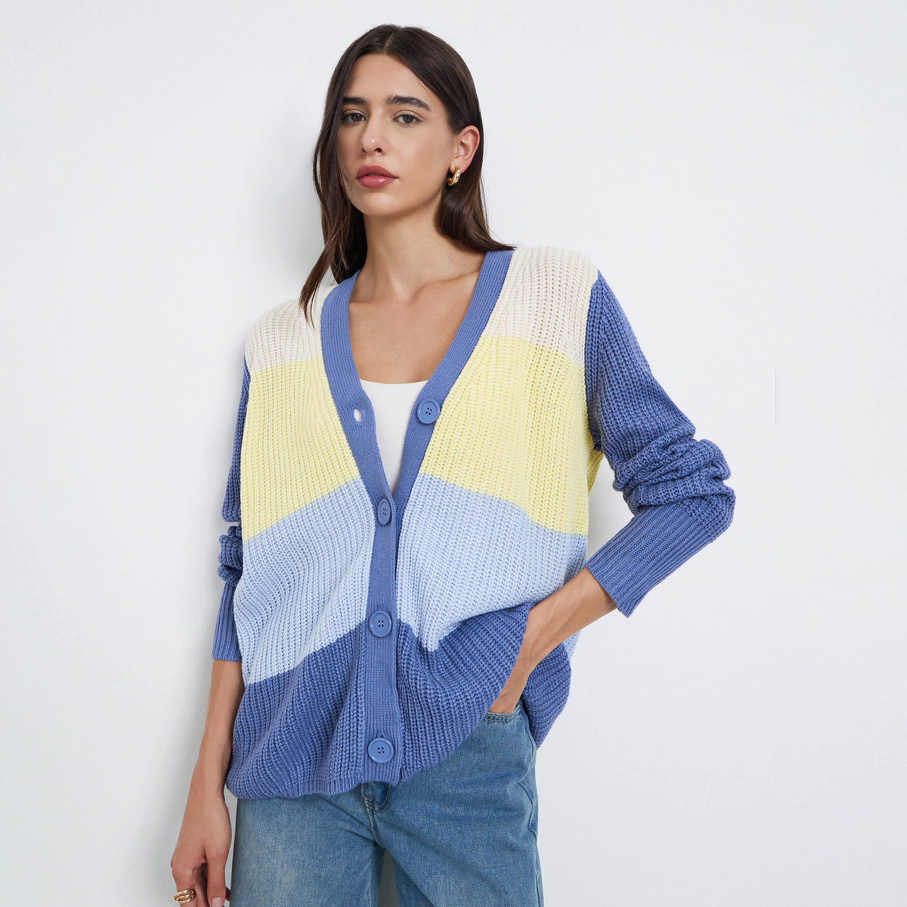 ستايلي - كارديغان متعدد الألوان حجم كبير-women-clothing-cardigansandjumpers-cardigans-image-1
