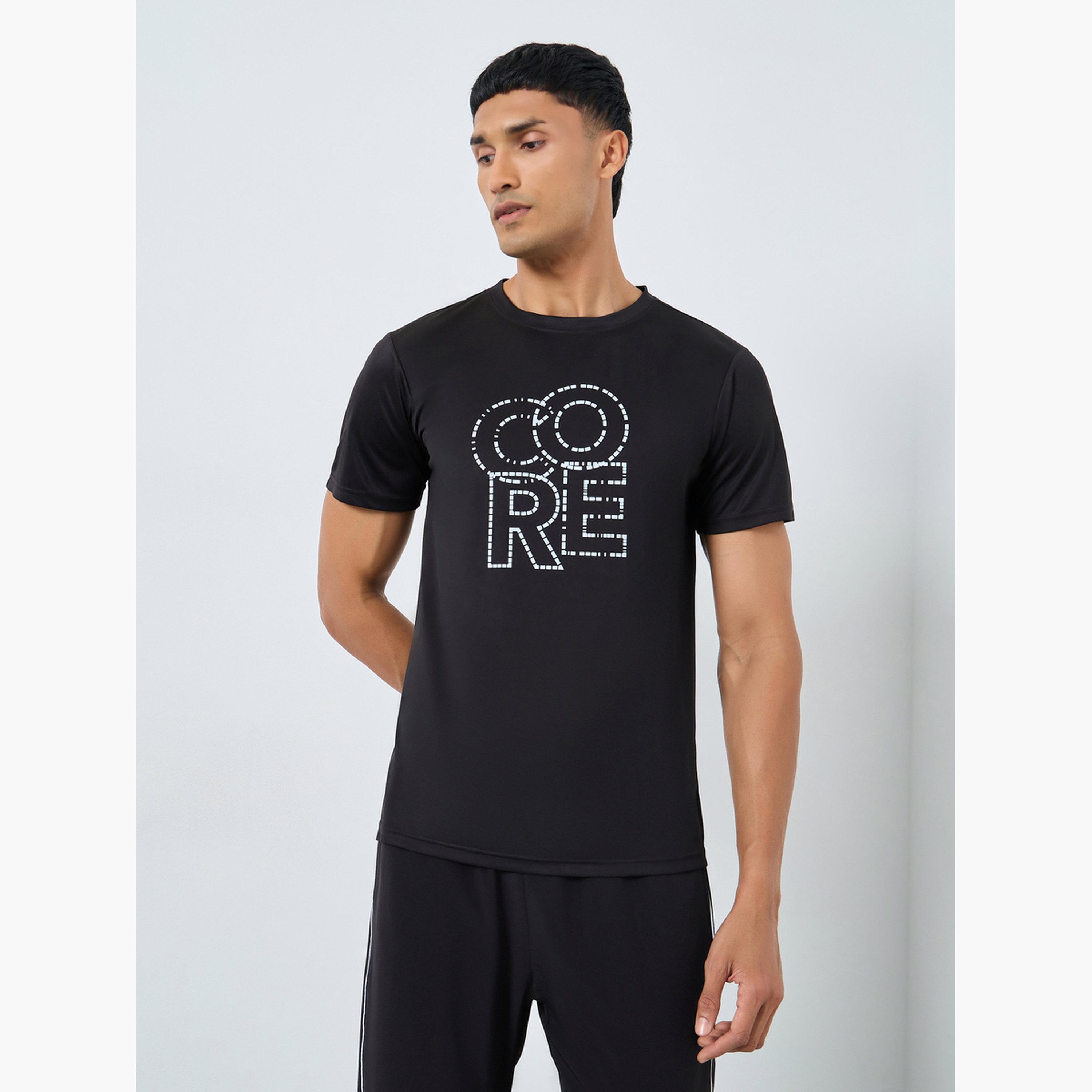 Styli Regular Fit Core Athleisure T-Shirt with Chest Print-men-clothing-sportswearandactivewear-tshirtsandpolos-image-1