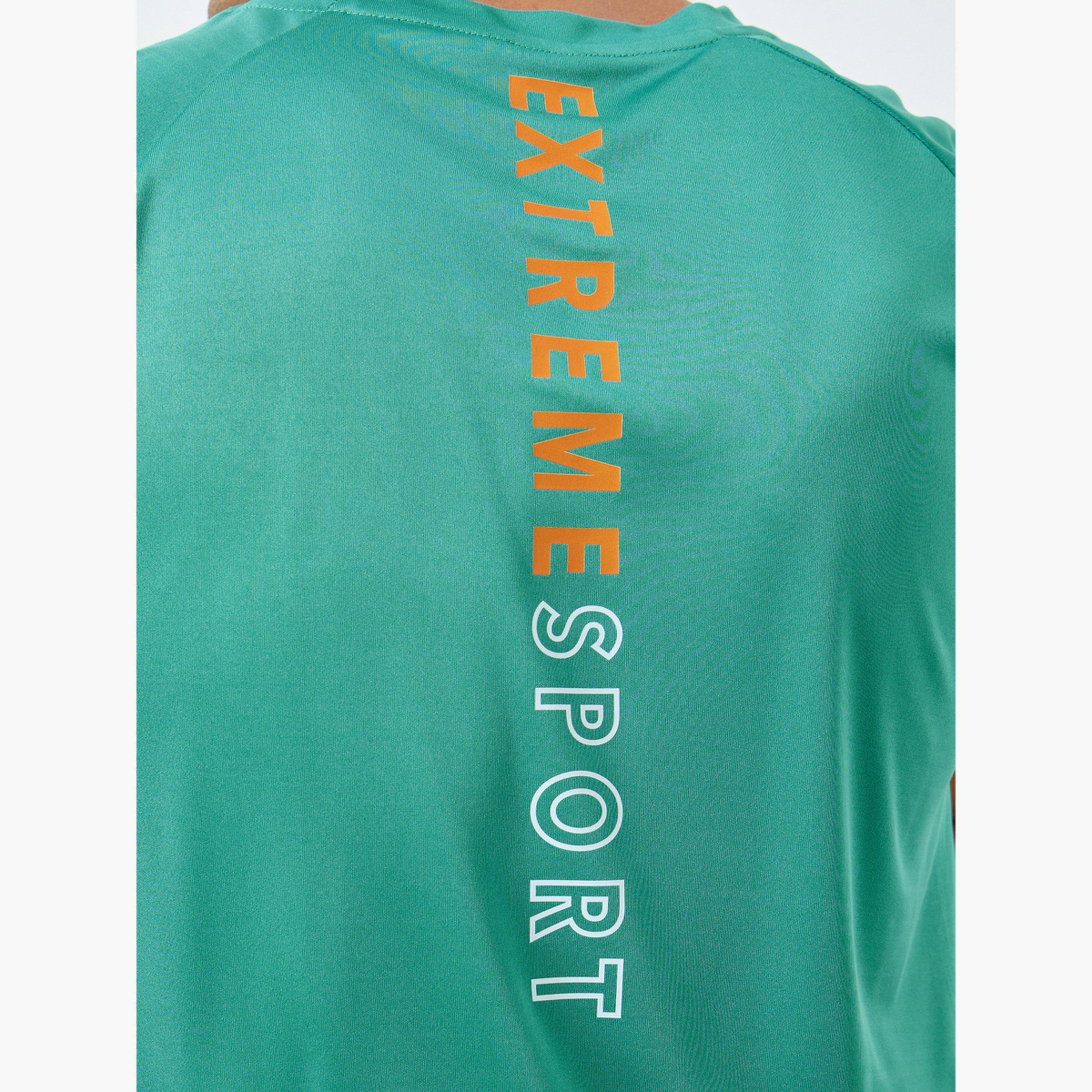 Styli Raglan Sleeve Core Athleisure T-Shirt with Back Print-men-clothing-sportswearandactivewear-tshirtsandpolos-image-4